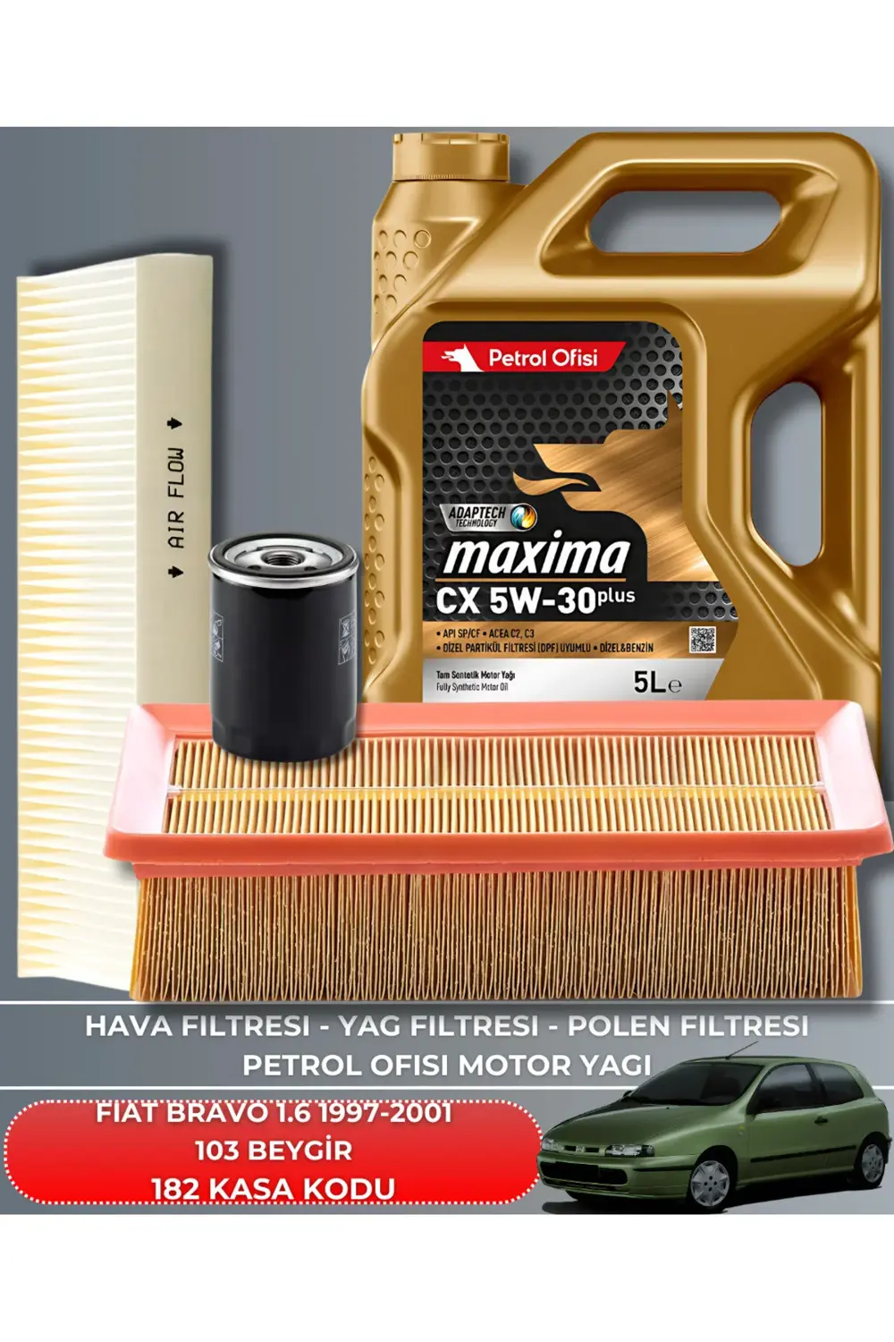 FIAT BRAVO 1.6 1997-1998-1999-2001 103 BEYGİR FİLTRE - YAG BAKIM