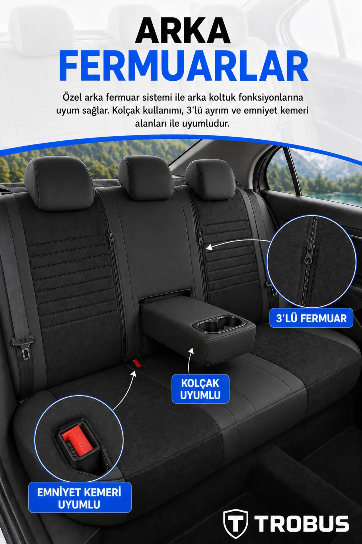 Fiat Bravo 2007-2014 Araca Uyumlu Premium Tay Tüyü Koltuk Kılıfı Liona Serisi Siyah
