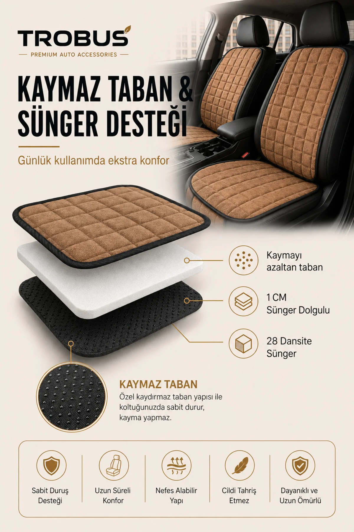 Fiat Bravo 2007-2014 Uyumlu Soft Alkantra 7 Parça Süet Oto Koltuk Minderi Terletmez Taba Fiyatı, Yorumları ve Özellikleri
