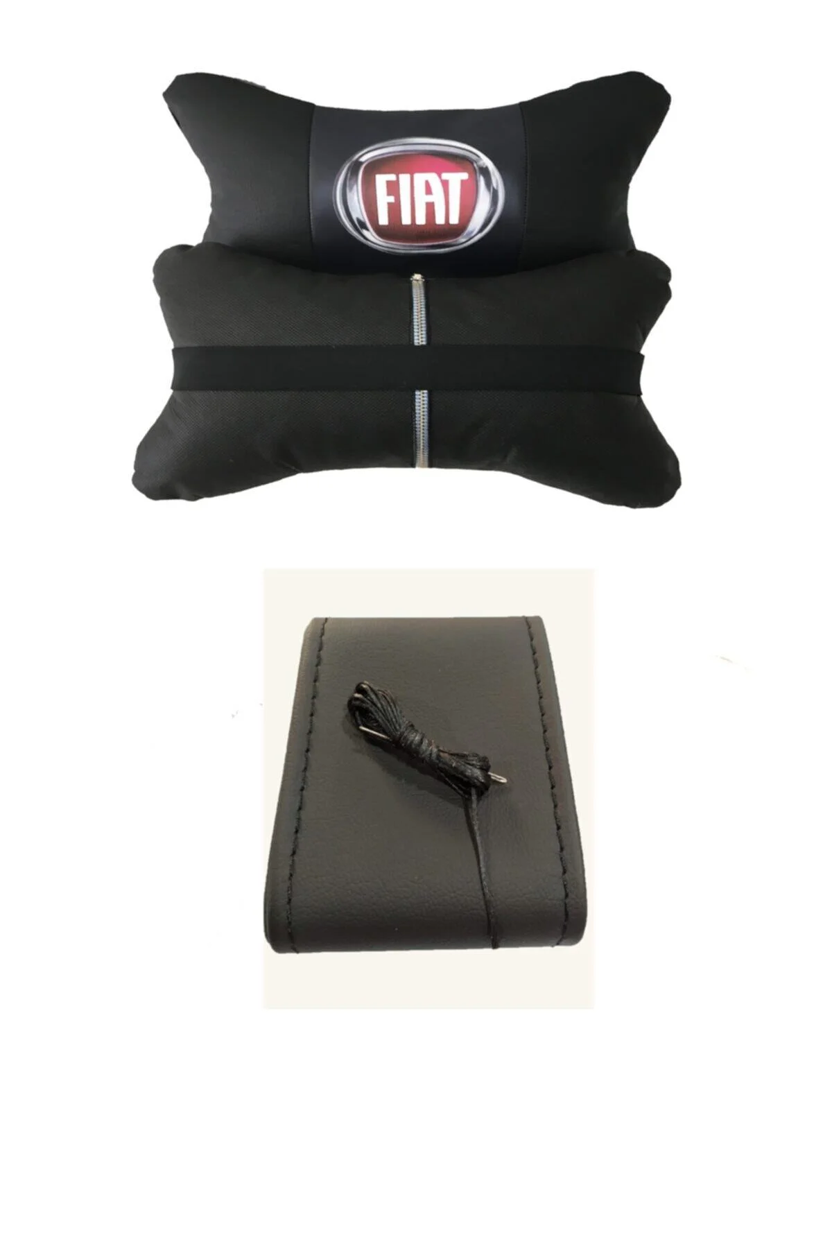 Fiat Bravo Uyumlu Dikmeli Direksiyon Kılıfı + 5d Ortopedik Boyun Yastığı (2li Set) - Görsel 2