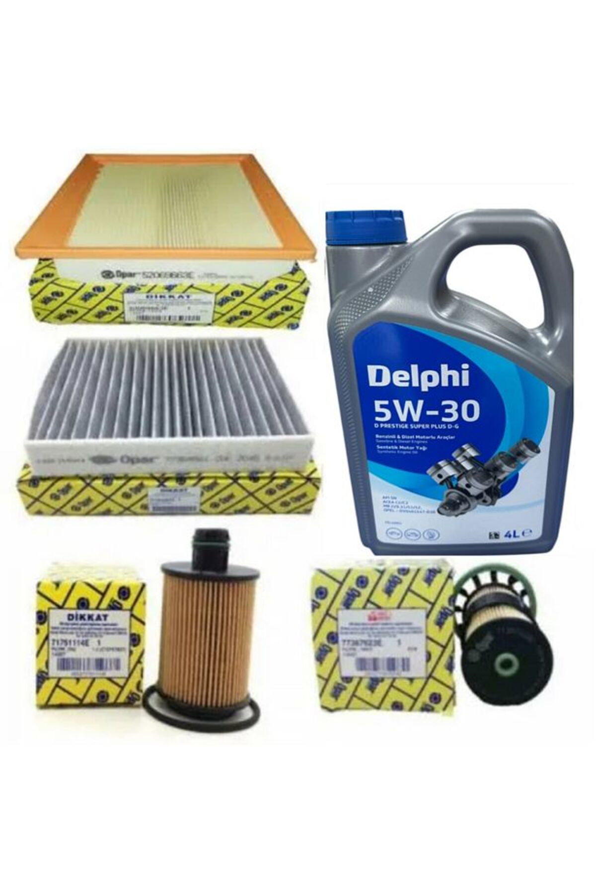 Fiat Doblo 1,6 (4`LÜ SET) Filtre Seti Delphi 5w30 Dpf 5lt Motor Y
