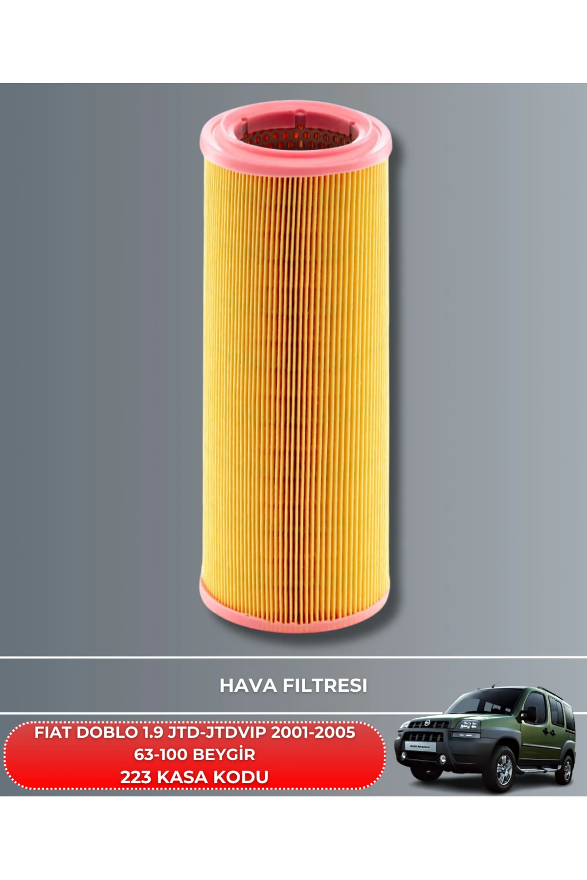 FIAT DOBLO 1.9 JTD-JTD VIP 2001-2002-2003-2004-2005 63-100 BEYGİR HAVA YAĞ POLEN FİLTRE BAKIM SETİ