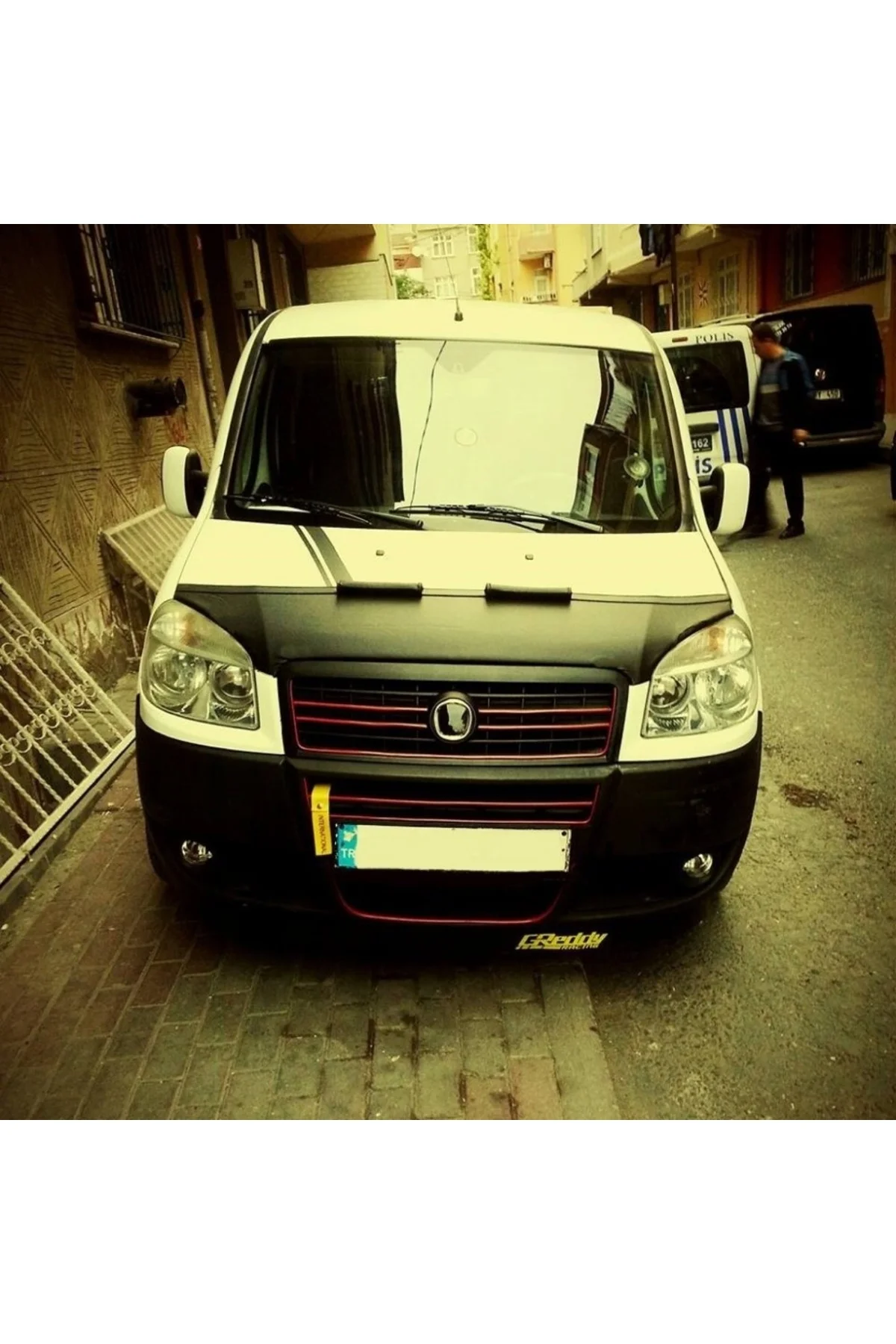Fiat Doblo 2 2009 Suni Deri Lüx Kaput Koruyucu Maske - Görsel 2
