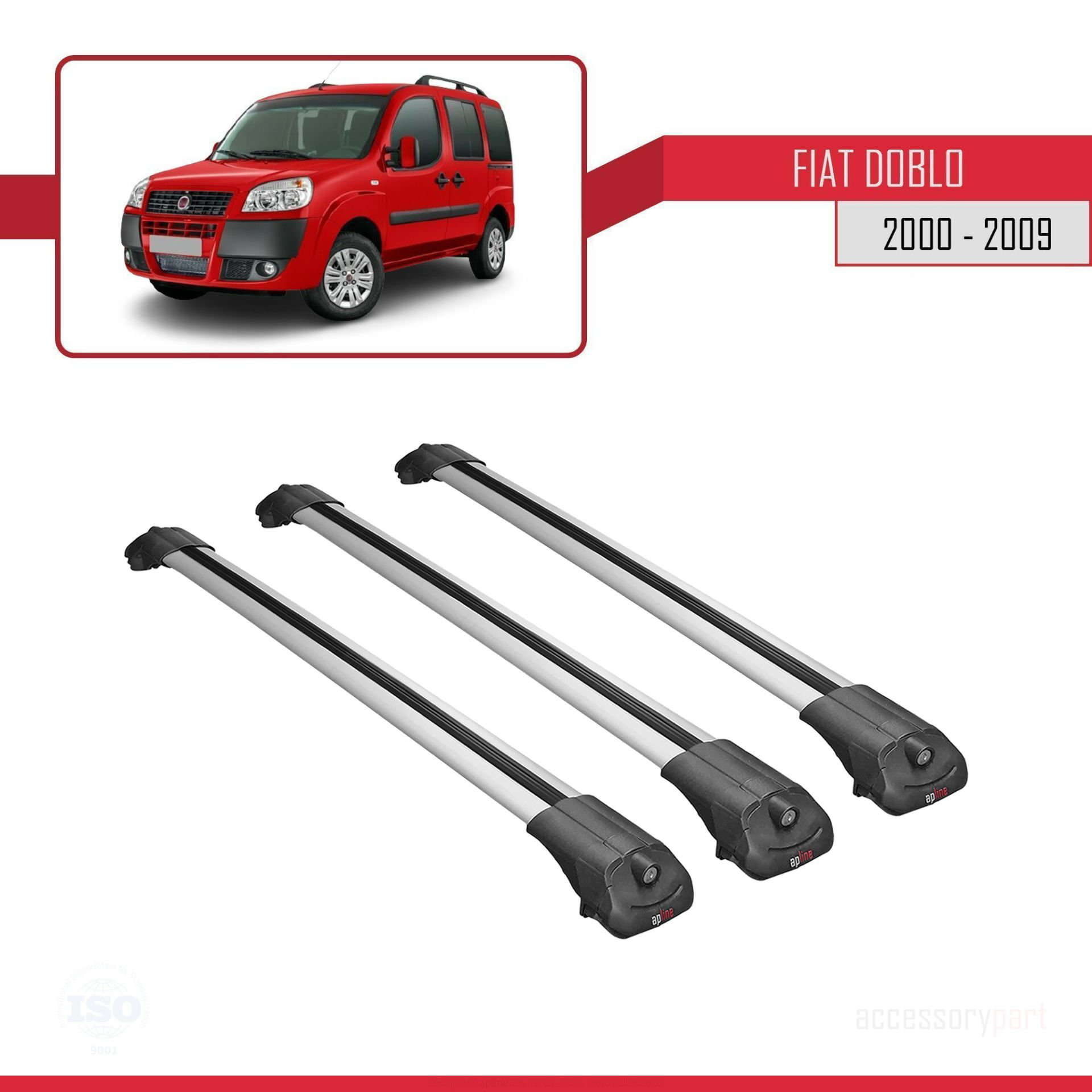 Fiat Doblo 2000-2009 Arası ile uyumlu ACE-1 Ara Atkı Tavan Barı G