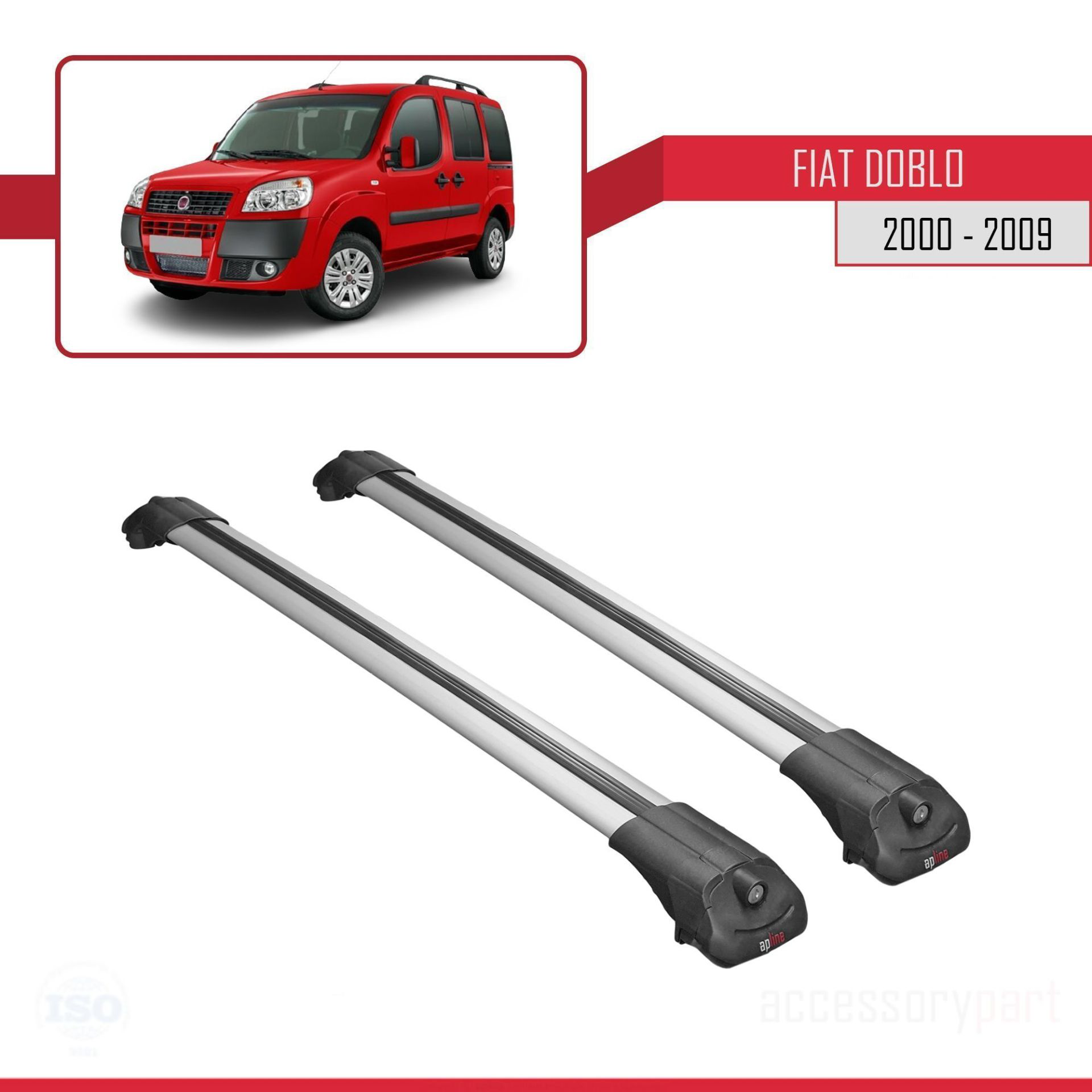 Fiat Doblo 2000-2009 Arası ile uyumlu ACE-1 Ara Atkı Tavan Barı G