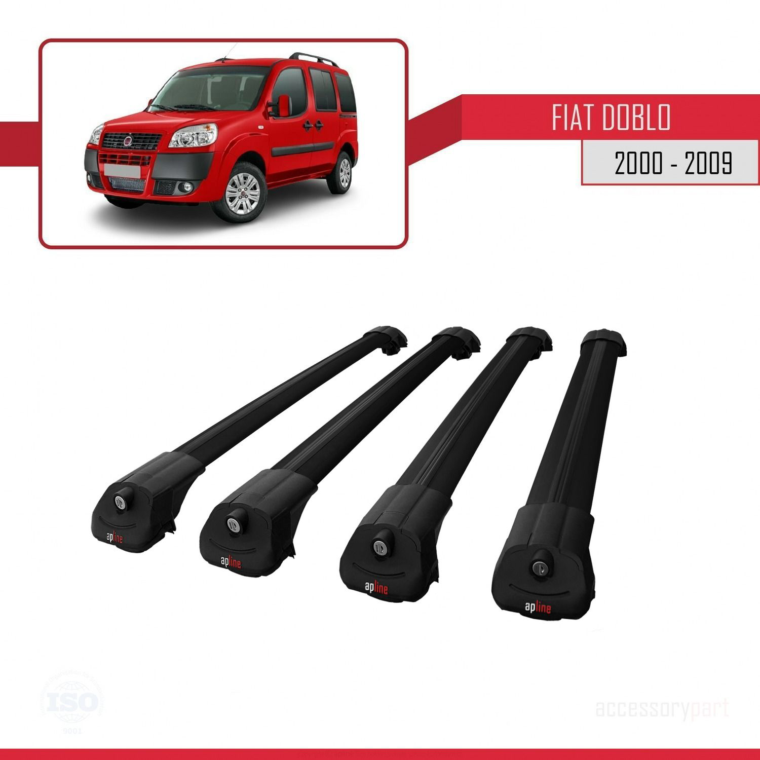 Fiat Doblo 2000-2009 Arası ile uyumlu ACE-1 Ara Atkı Tavan Barı S