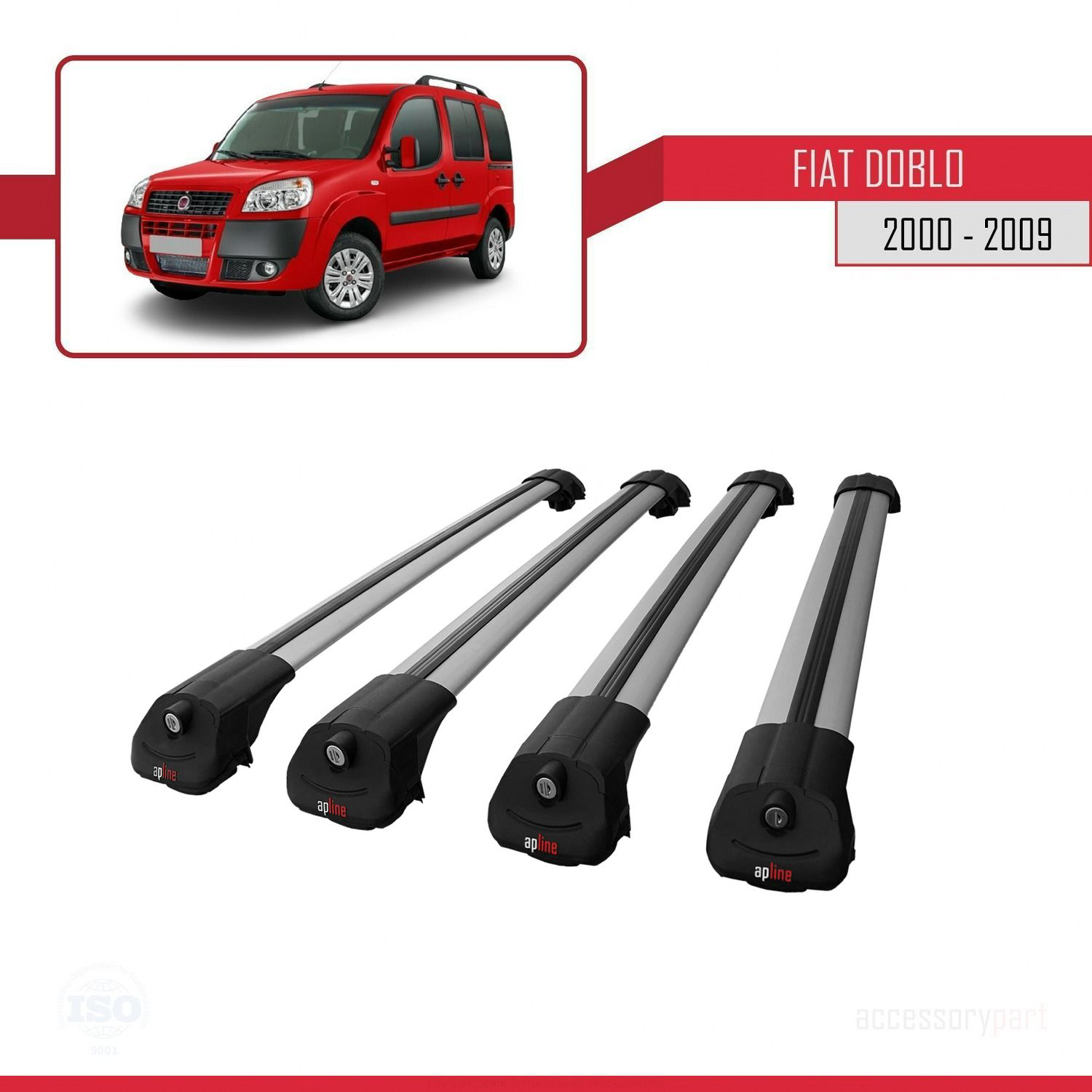 Fiat Doblo 2000-2009 Arası ile uyumlu ACE-1 Ara Atkı Tavan Barı G