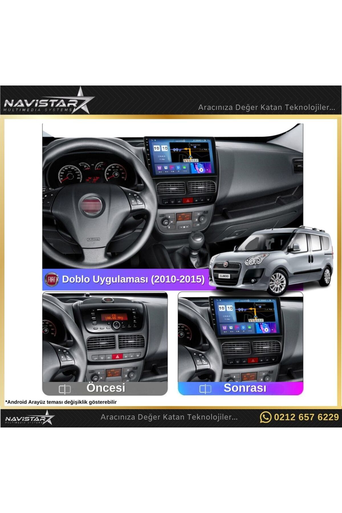 Fiat Doblo 2010-2015 Model 2gb 64gb Android 13 Kablosuz Carplay N Fiat Doblo 2010-2015 Model 2gb 64gb Android 13 Kablosuz Carplay N