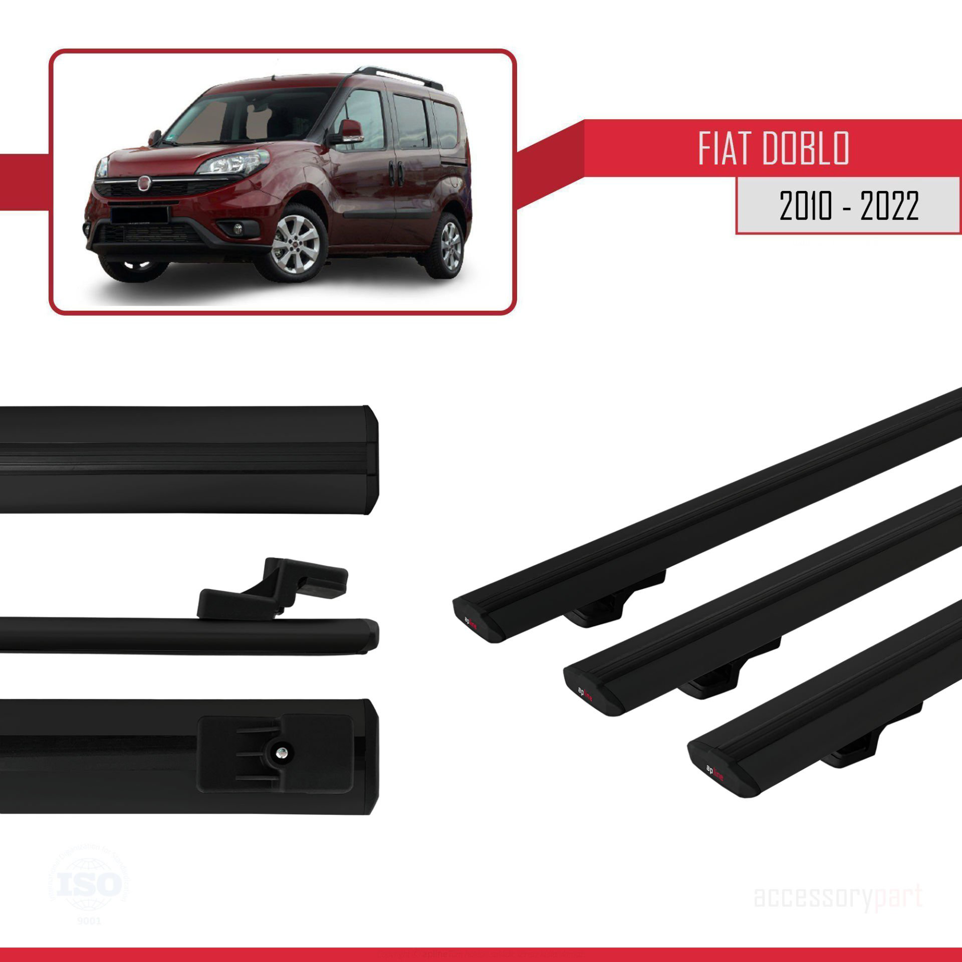 Fiat Doblo 2010-2022 Arası ile uyumlu Basic Model Ara Atkı Tavan 