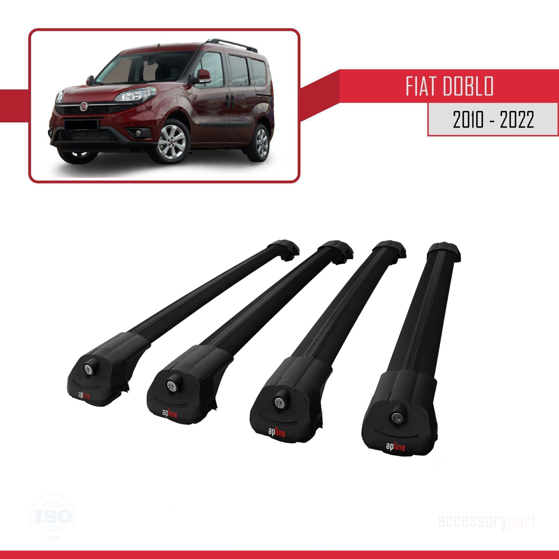 Fiat Doblo 2010-2022 Arası ile uyumlu ACE-1 Ara Atkı Tavan Barı S