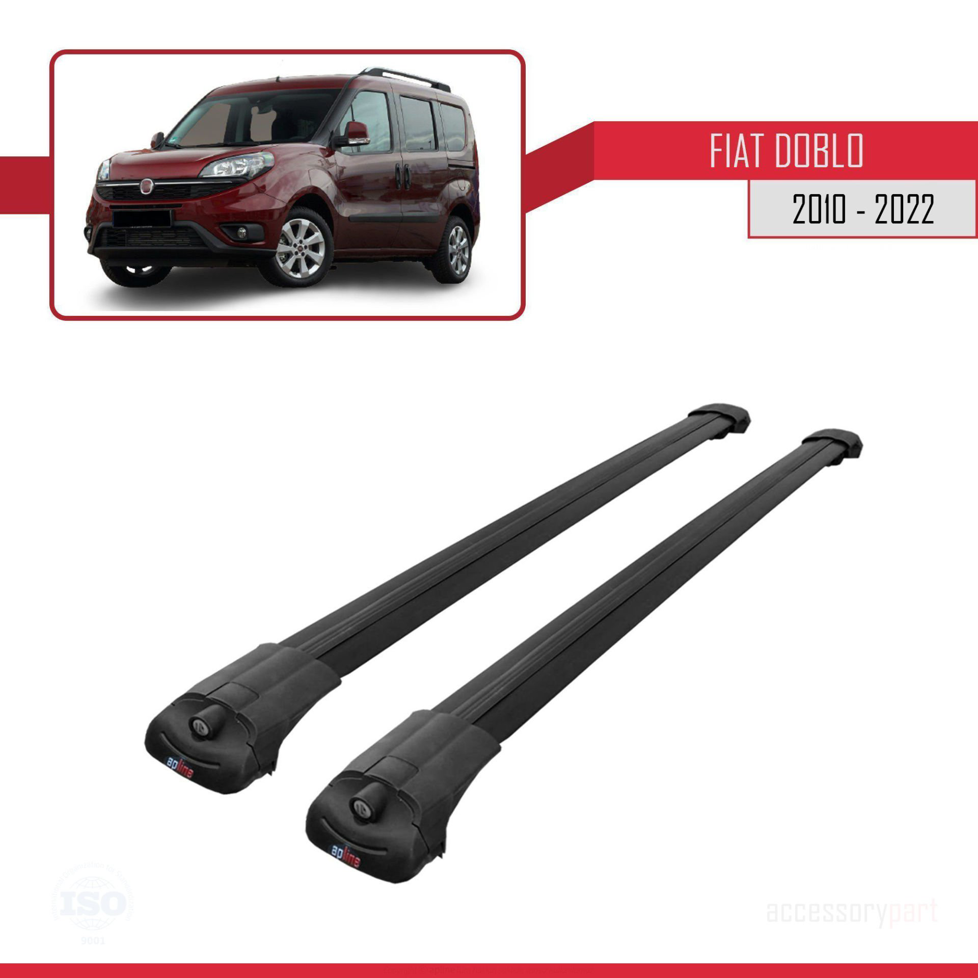 Fiat Doblo 2010-2022 Arası ile uyumlu ACE-1 Ara Atkı Tavan Barı S