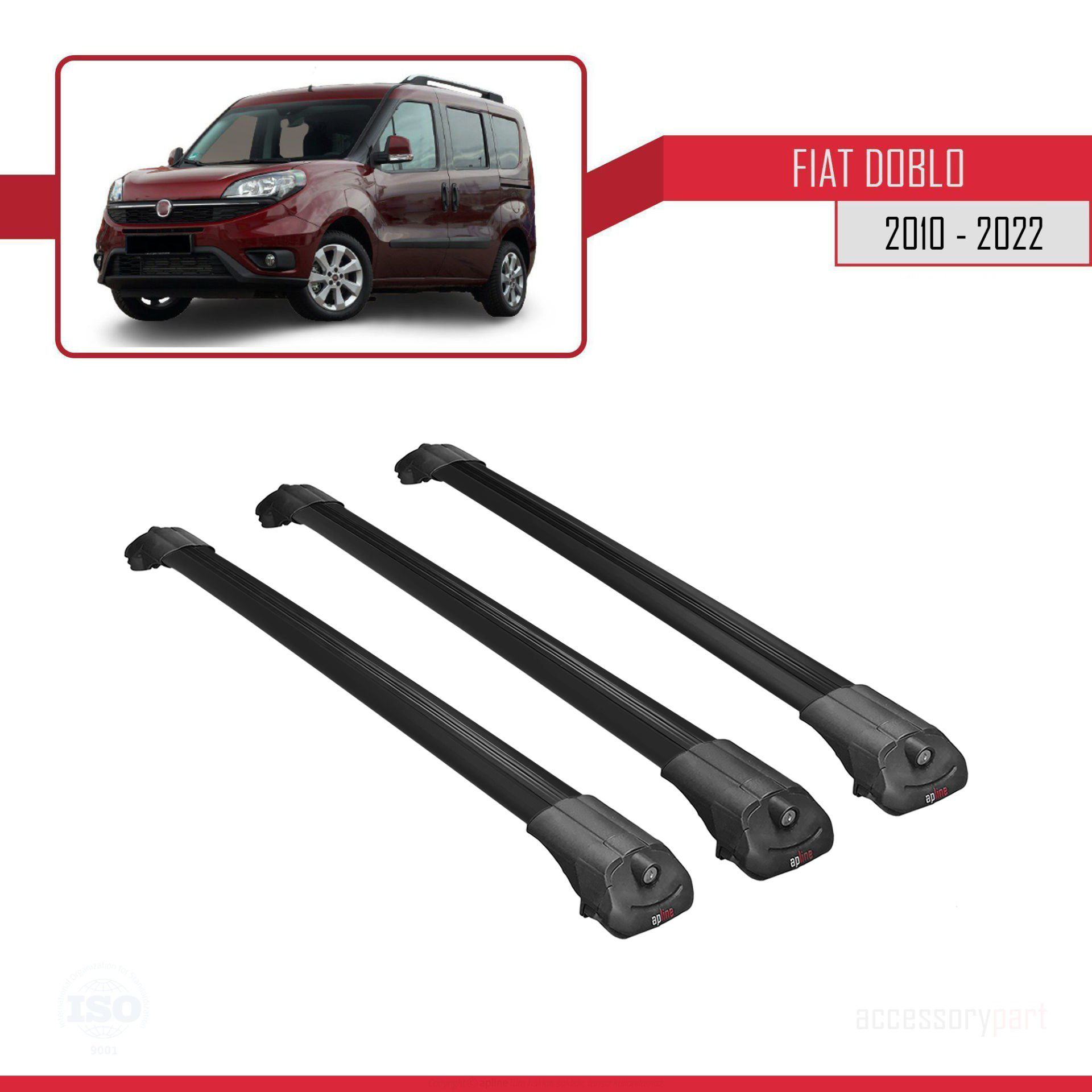 Fiat Doblo 2010-2022 Arası ile uyumlu ACE-1 Ara Atkı Tavan Barı S