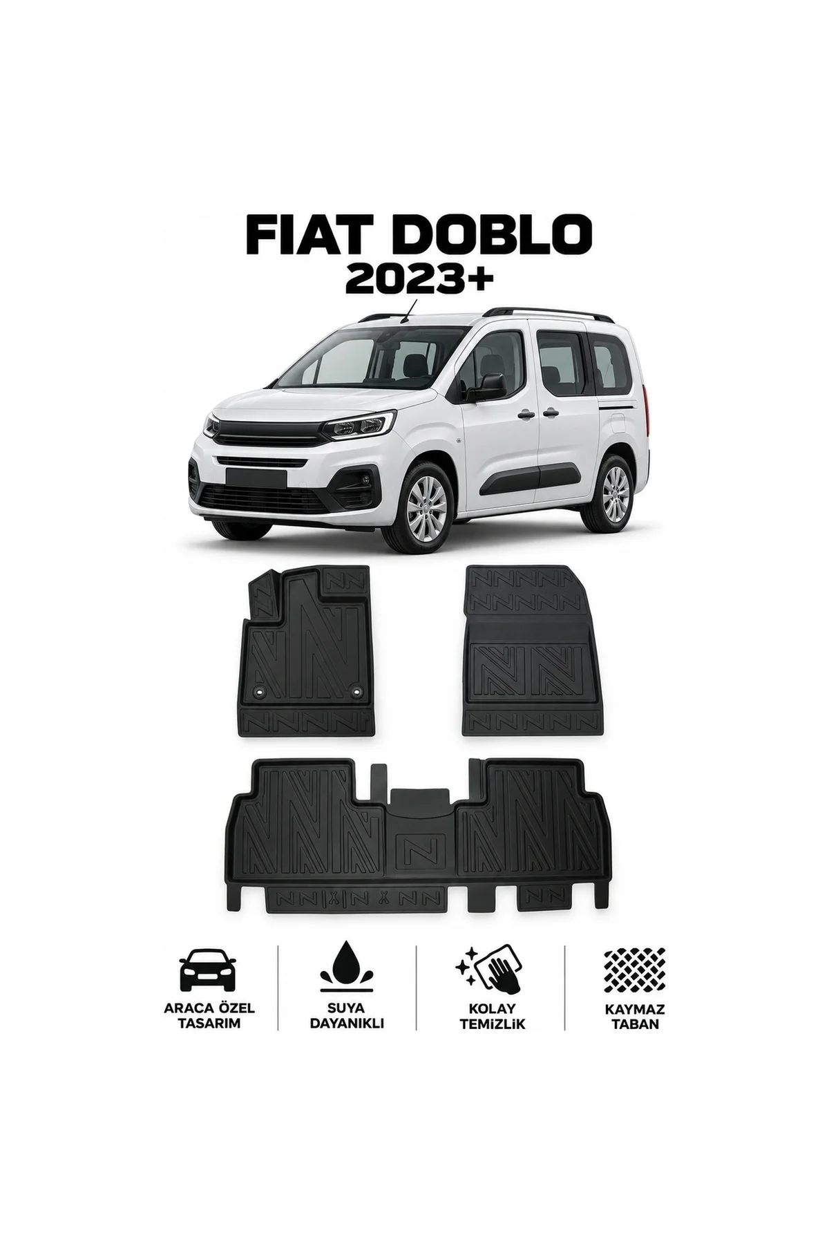 Fiat Doblo 2023 Sonrası Karbon Desenli Premium 3D Havuzlu Oto Paspas Fiat Doblo 2023 Sonrası Karbon Desenli Premium 3D Havuzlu Oto Paspas