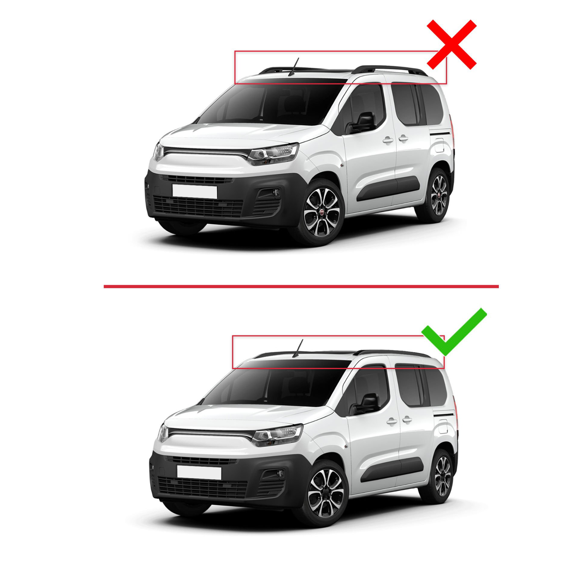 Fiat Doblo 2023 ve Sonrası ile uyumlu ACE-2 Ara Atkı Tavan Barı G