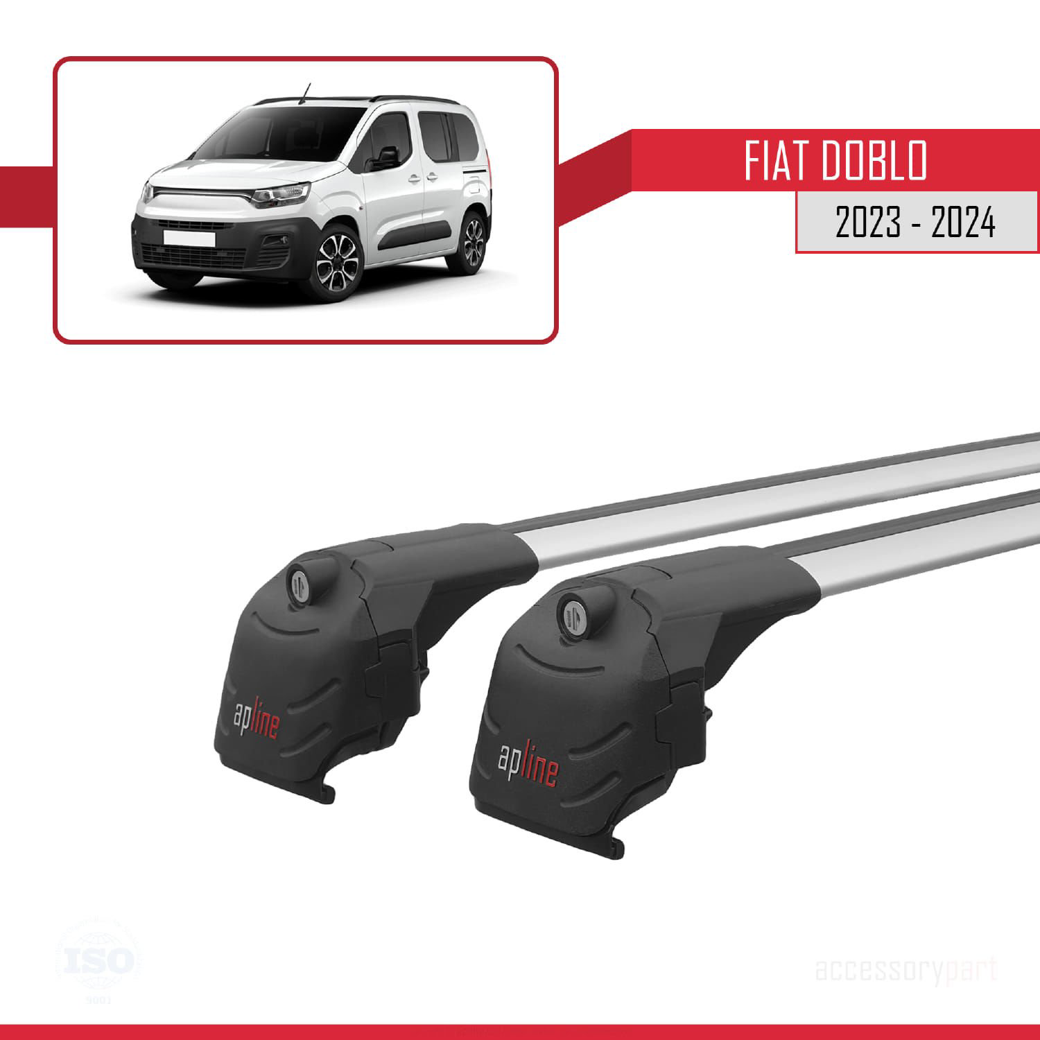 Fiat Doblo 2023 ve Sonrası ile uyumlu ACE-2 Ara Atkı Tavan Barı G