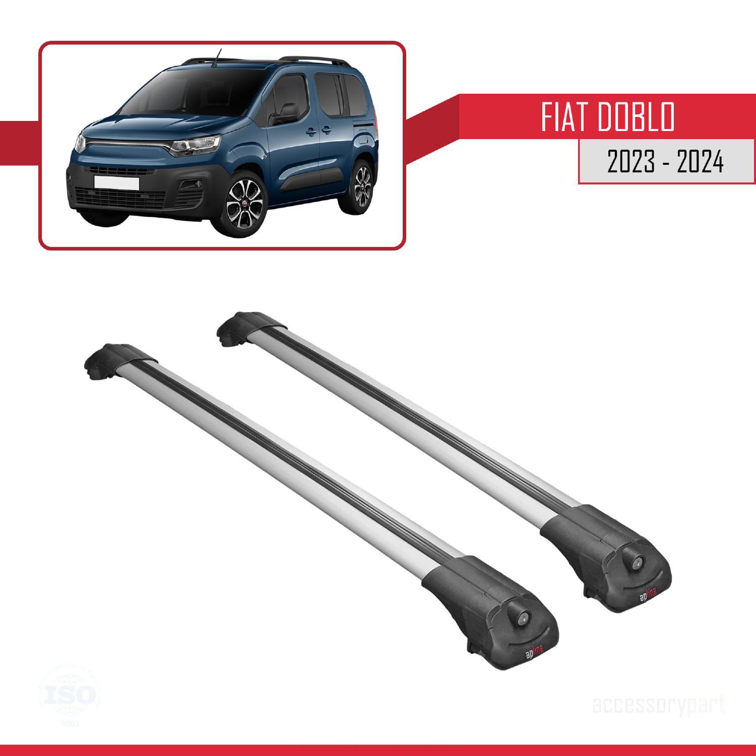 Fiat Doblo 2023 ve Sonrası ile uyumlu ACE-1 Ara Atkı Tavan Barı G