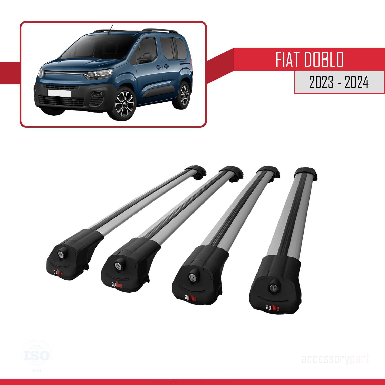 Fiat Doblo 2023 ve Sonrası ile uyumlu ACE-1 Ara Atkı Tavan Barı G