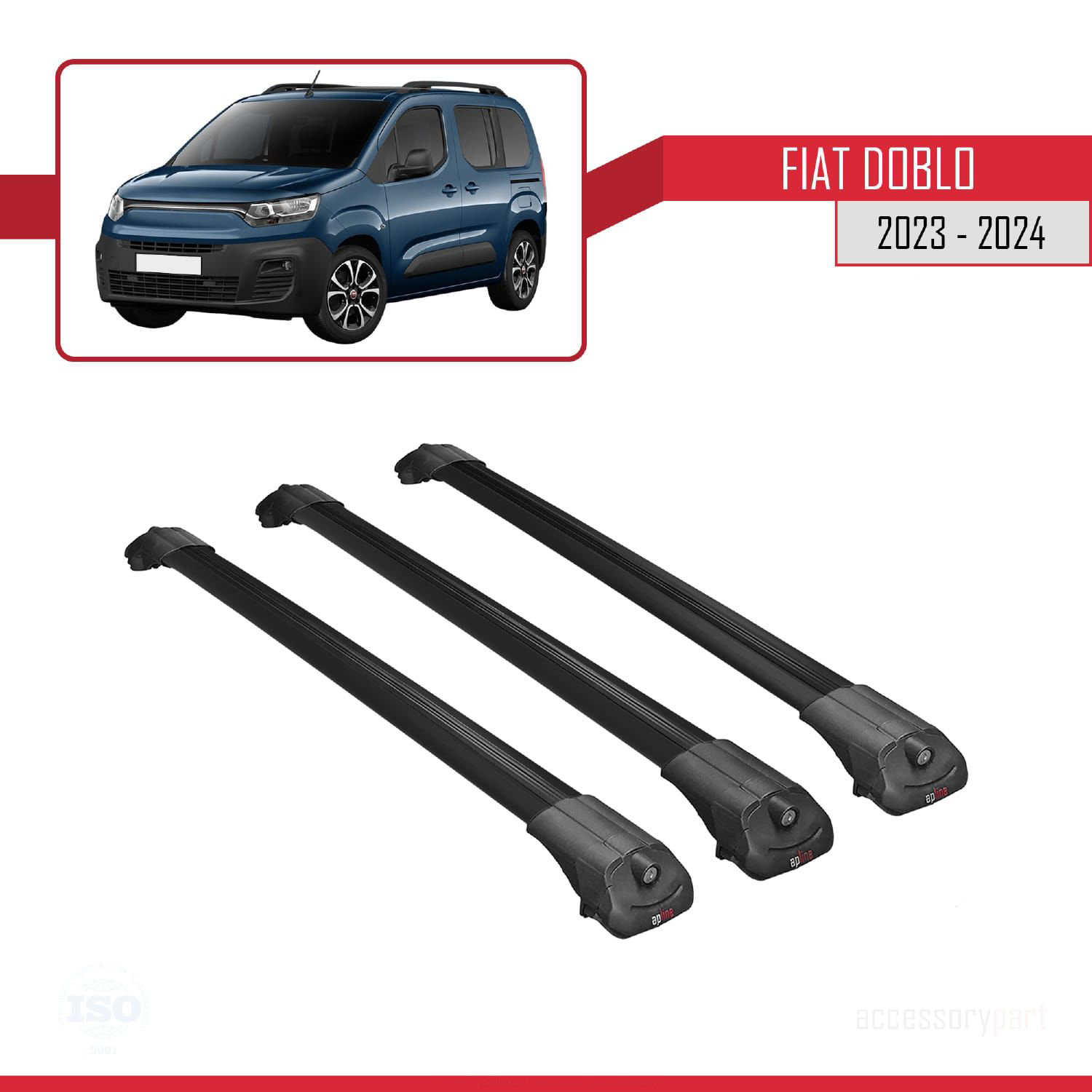 Fiat Doblo 2023 ve Sonrası ile uyumlu ACE-1 Ara Atkı Tavan Barı S