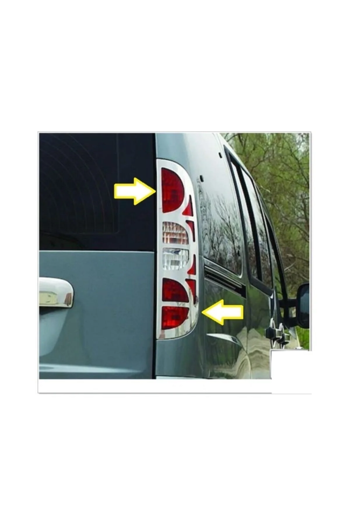 Fiat Doblo Krom Stop Çerçevesi 2006-2010 P. Çelik Fiat Doblo Krom Stop Çerçevesi 2006-2010 P. Çelik