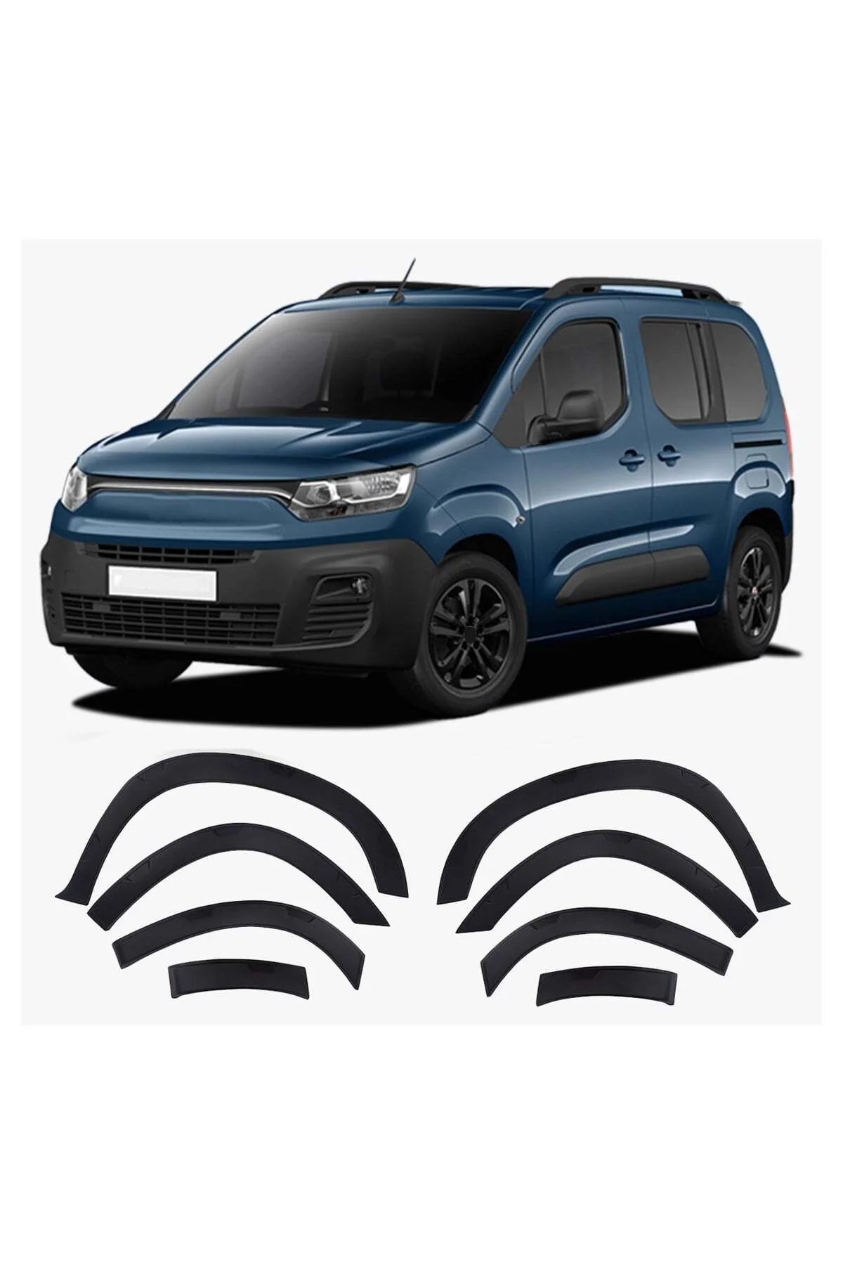 Fiat Doblo Rifter Combo Berlingo 2023 ve Sonrası Uyumlu Çamurluk Dodik Seti 8 Parça ABS Mat Siyah - Görsel 5