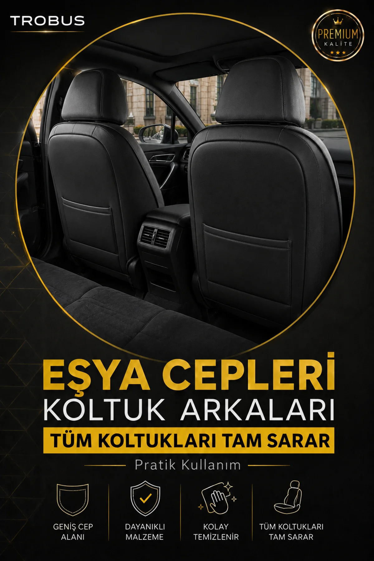 Fiat Doblo Van 2014 2015 2016 2017 2018 2019 2020 2021 Siyah Başak Serisi Tay Tüyü 2+1 Ticari