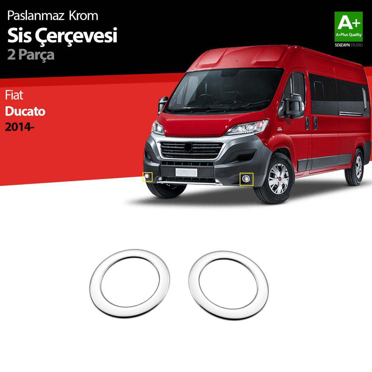 Fiat Ducato Uyumlu Krom Sis Farı Çerçevesi 2 Parça 2014 Üzeri Fiat Ducato Uyumlu Krom Sis Farı Çerçevesi 2 Parça 2014 Üzeri