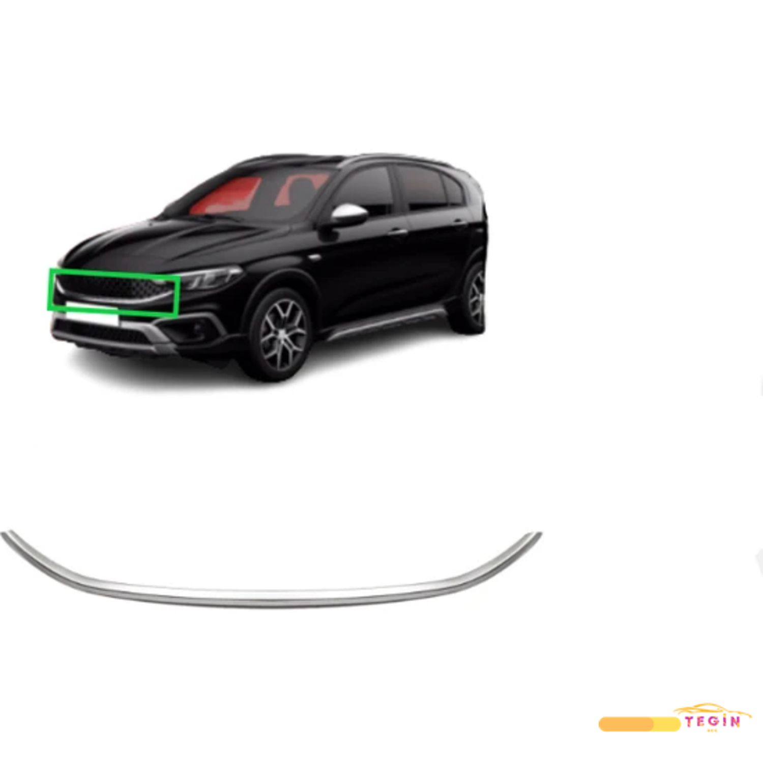 Fiat Egea 2 SB/HB/SW 2020 Sonrası Premium Ön Panjur U Çıtası 1 Pa