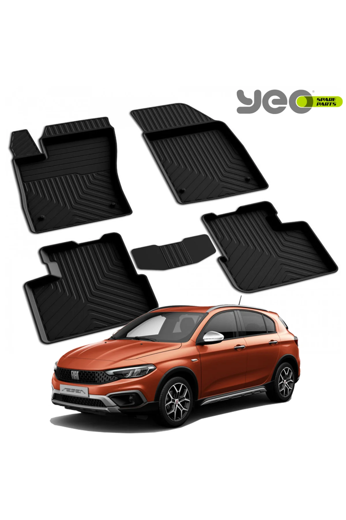Fiat Egea Cross 2020-2024 Model Yılları İçin Uyumlu Yeo 4D Havuzlu Paspas Takımı Fiyatı, Yorumları ve Özellikleri