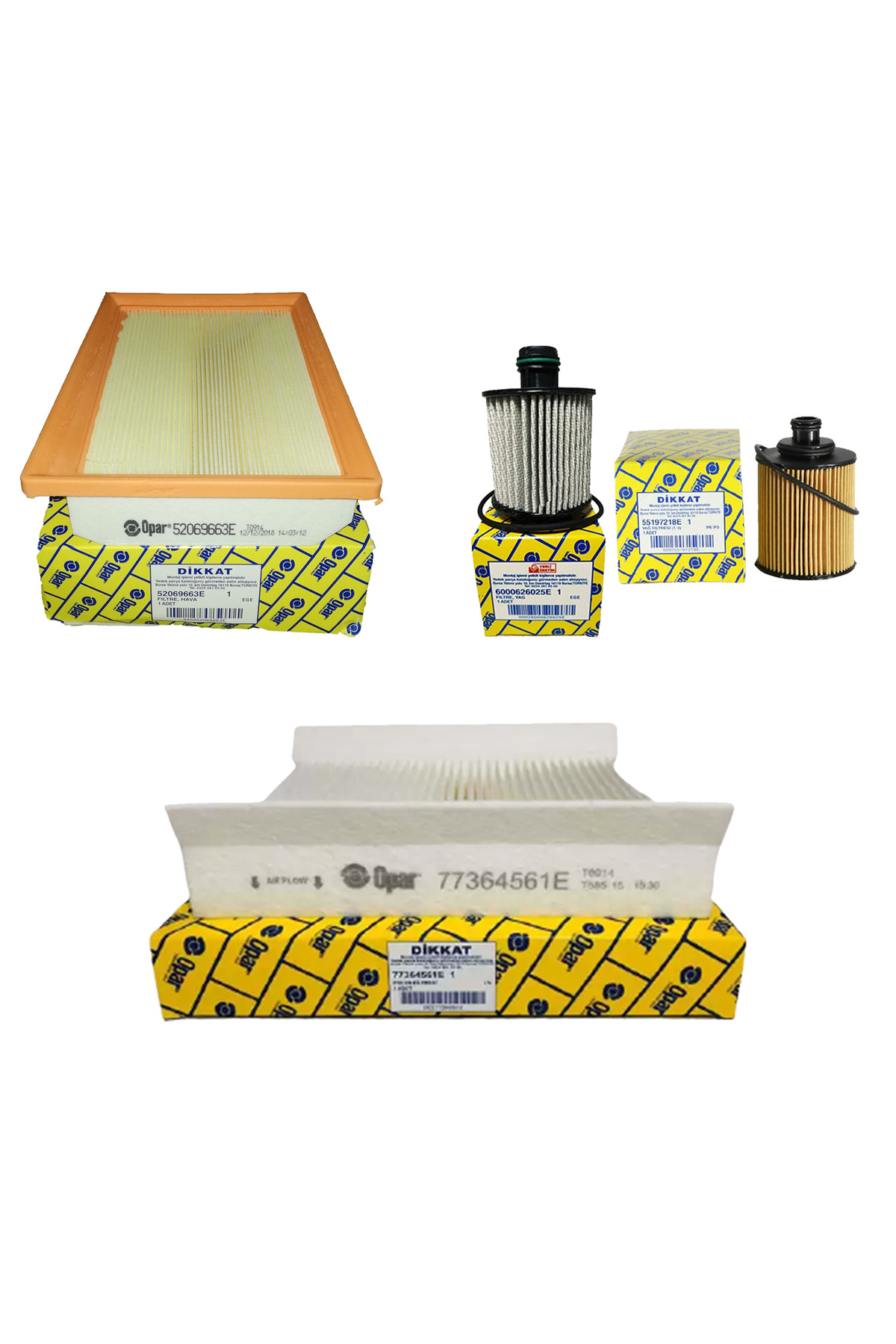 Otodeposu Fiat Egea Euro 6 1.3 Multijet Filtre Bakım Seti 95 Bg Model 2016-