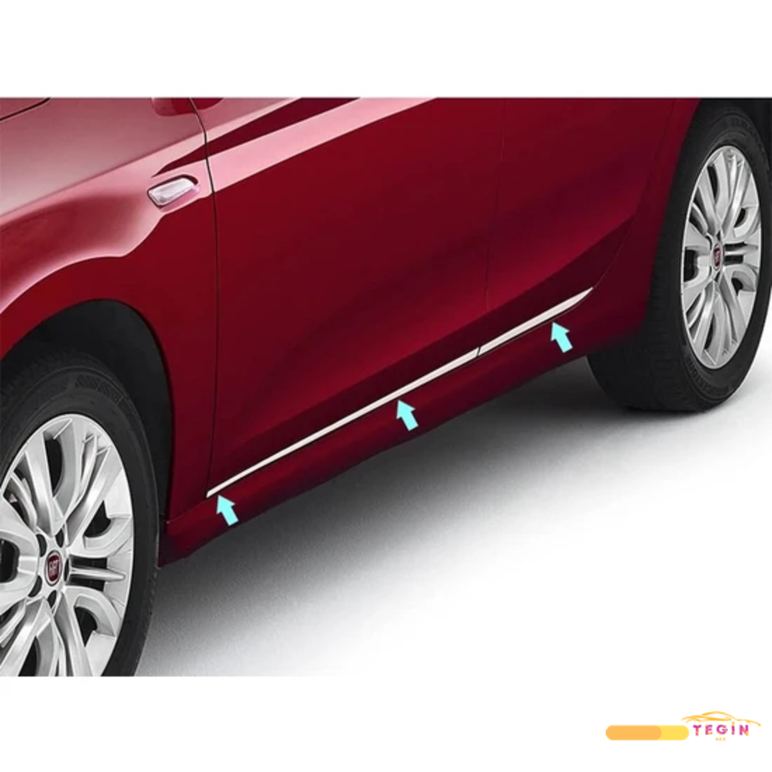 Fiat Egea SD/HB/SW 2015 Sonrası Yan Kapı Çıtası 4 Parça Paslanmaz