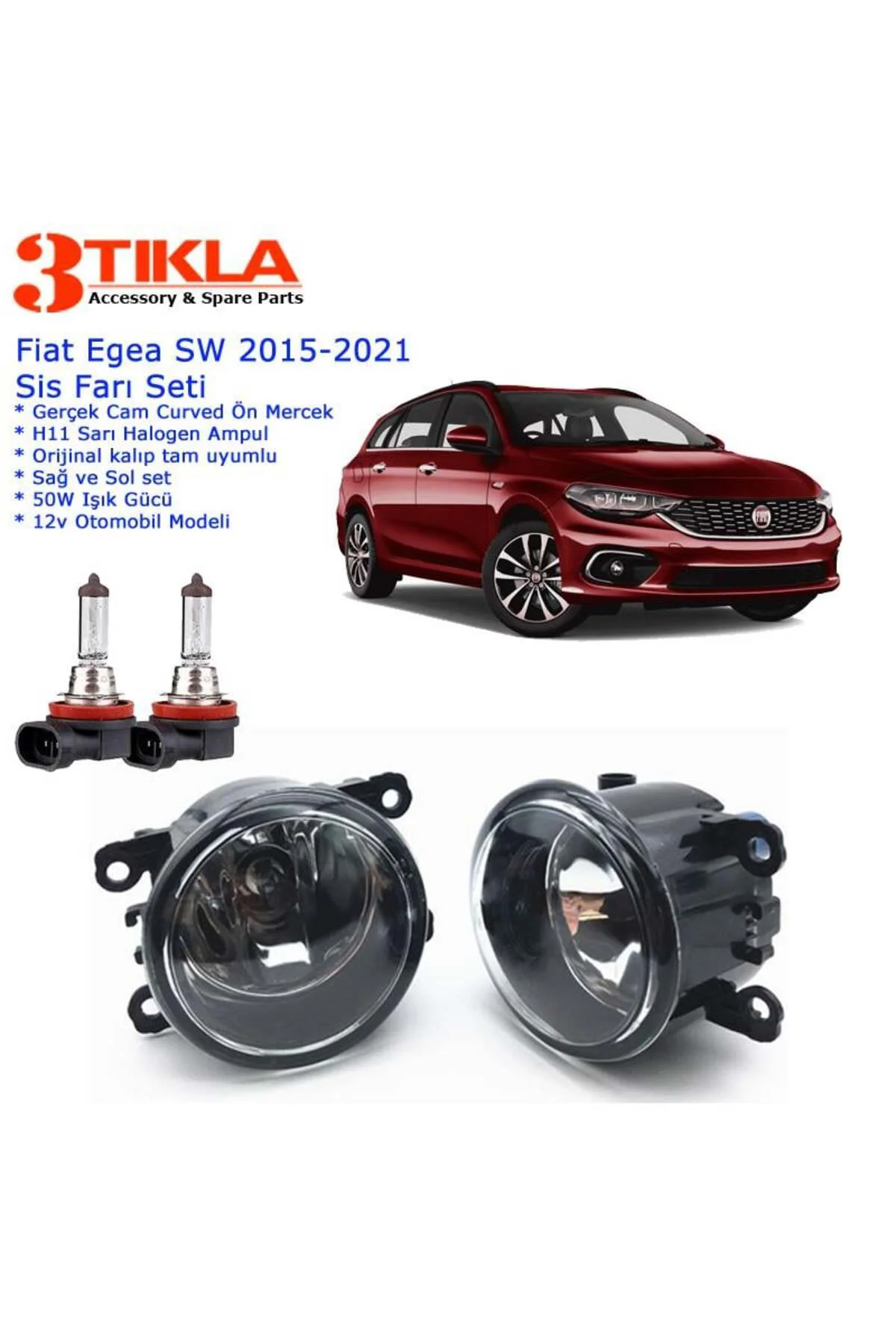 Fiat Egea SW 2015 Sis Farı Set Oem: 8200074008 Fiat Egea SW 2015 Sis Farı Set Oem: 8200074008
