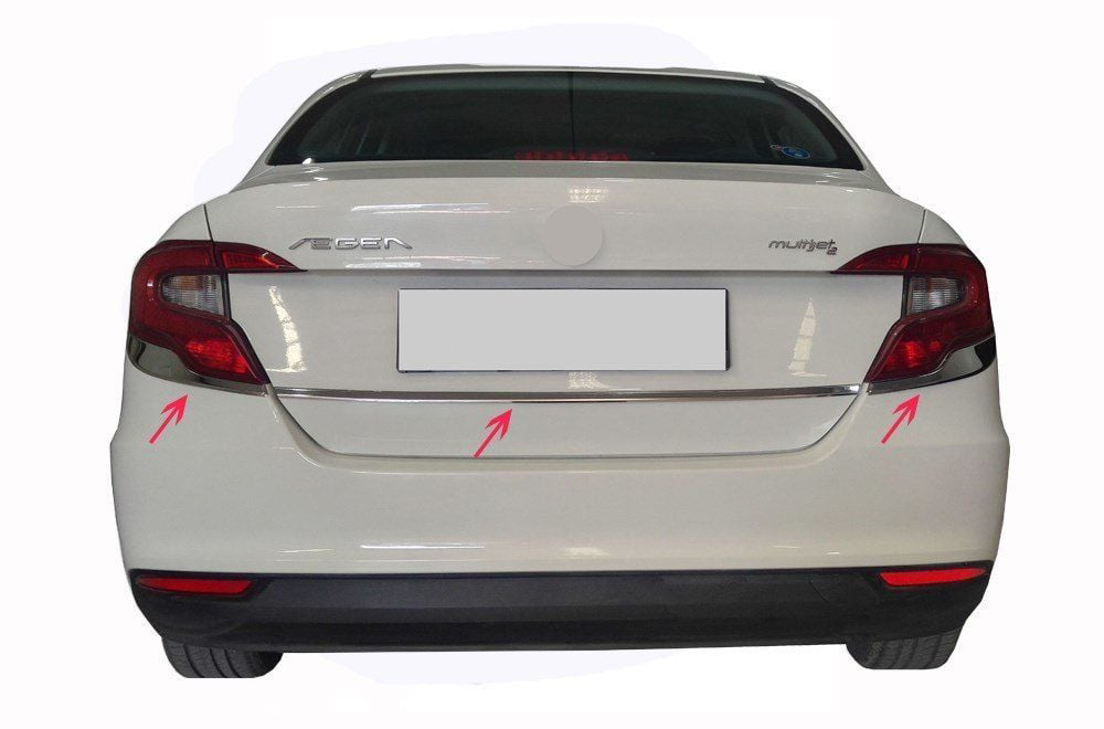 Fiat Egea Uyumlu Stop Çıtası / Bagaj Çıtası 3 Parça Krom 2015 Ve 