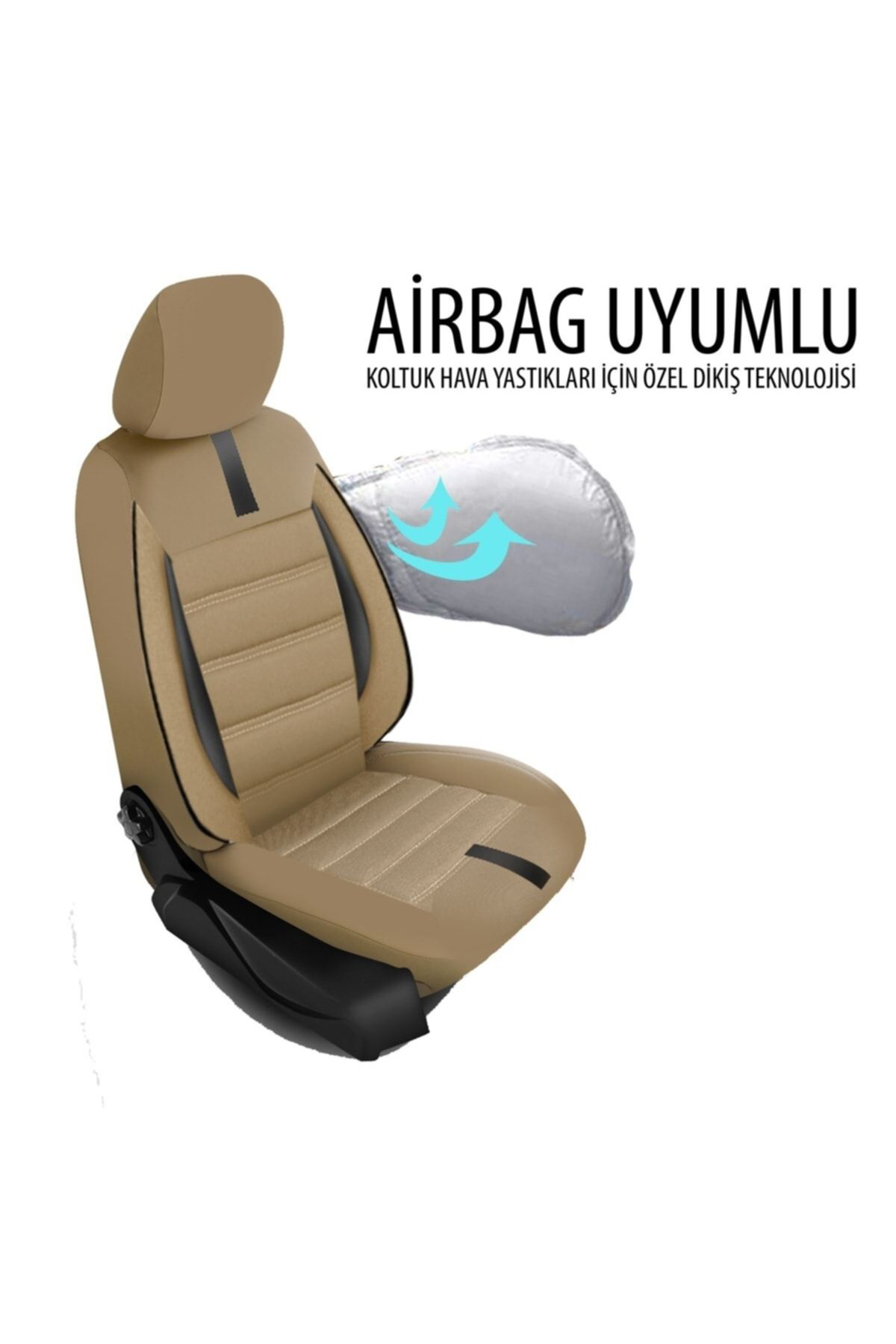 Fiat Egea Uyumlu Koltuk Kılıfı Mirage Serisi - Bej