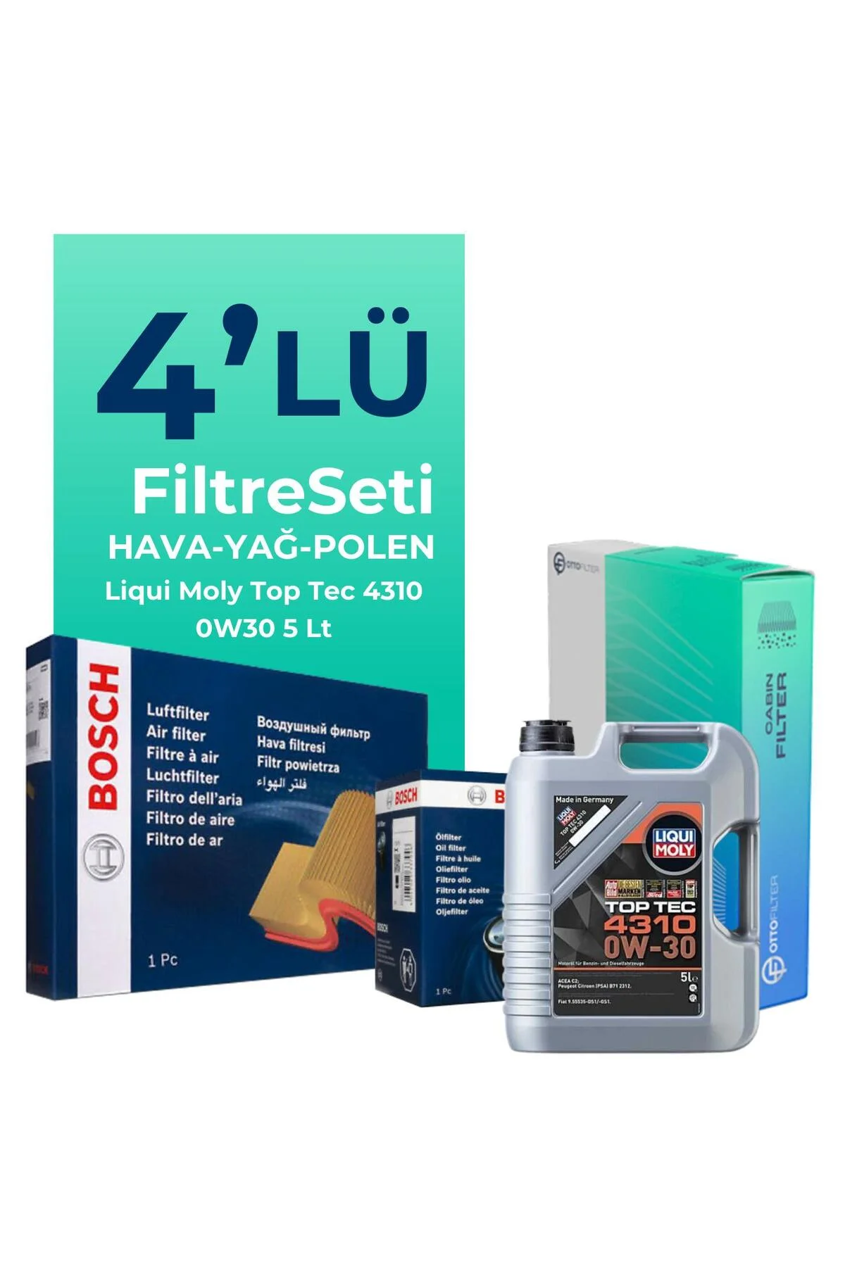 Fiat Fiorino 1.3 Dizel Filtre Bakım Seti Liqui Moly Motor Yağlı EURO 6 (2015-2024) 4 Lü Fiat Fiorino 1.3 Dizel Filtre Bakım Seti Liqui Moly Motor Yağlı EURO 6 (2015-2024) 4 Lü
