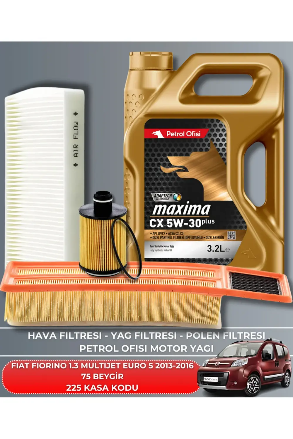 FIAT FIORINO 1.3 MULTIJET EURO 5 2013-2014-2015-2016 75 BEYGİR Fİ