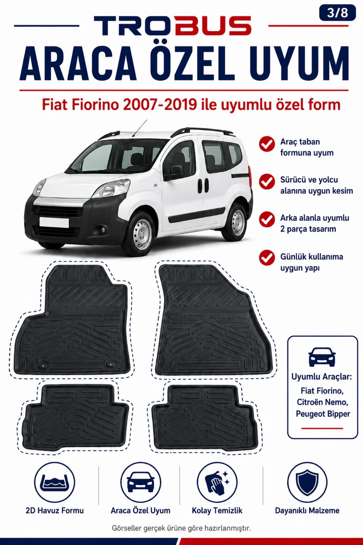 Fiat Fiorino 2007-2019 2D Havuzlu Paspas Fiyatı, Yorumları ve Özellikleri