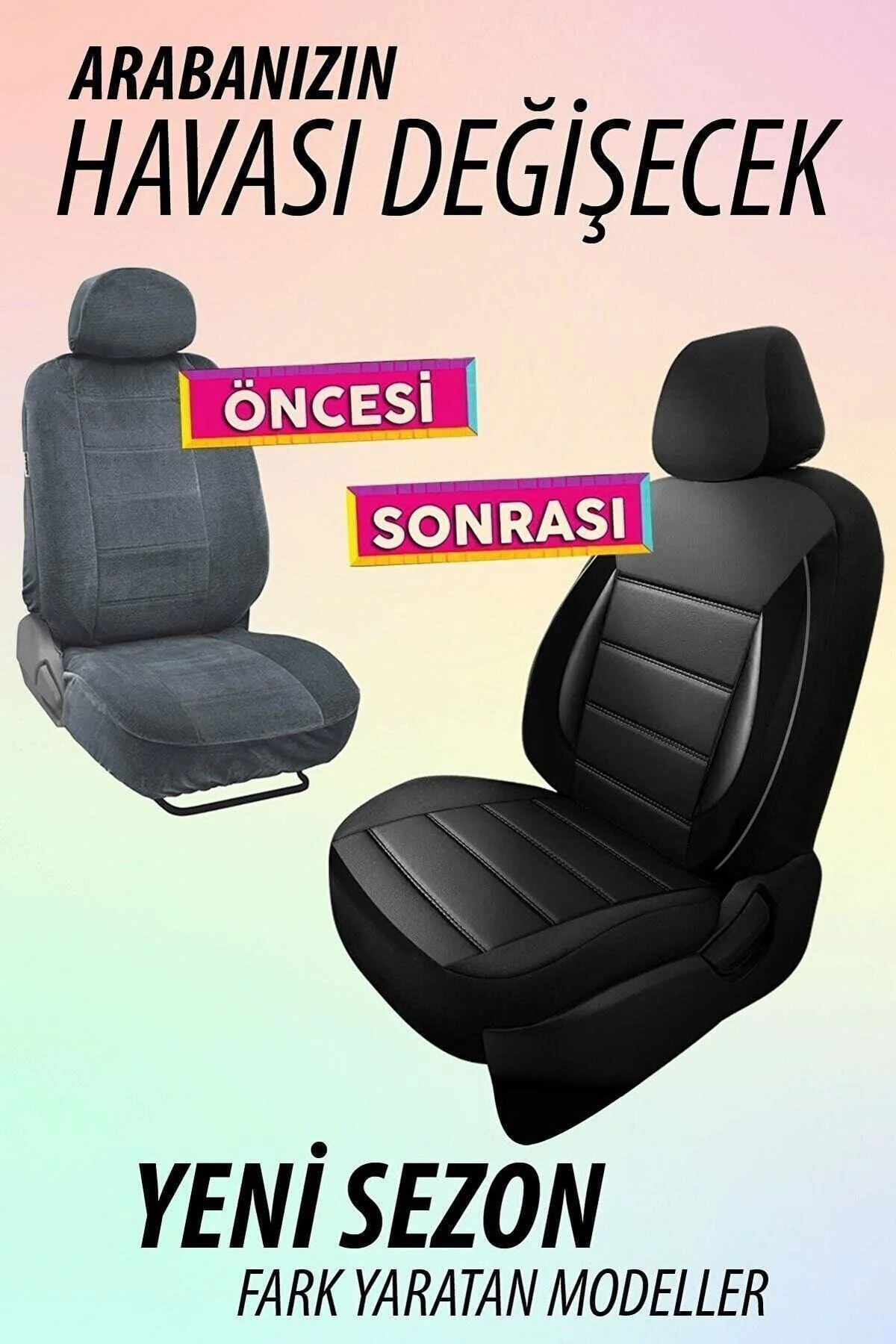 Fiat Fiorino 2007 Ve Sonrası Sport Deri Koltuk Kılıfı Takımı Siya
