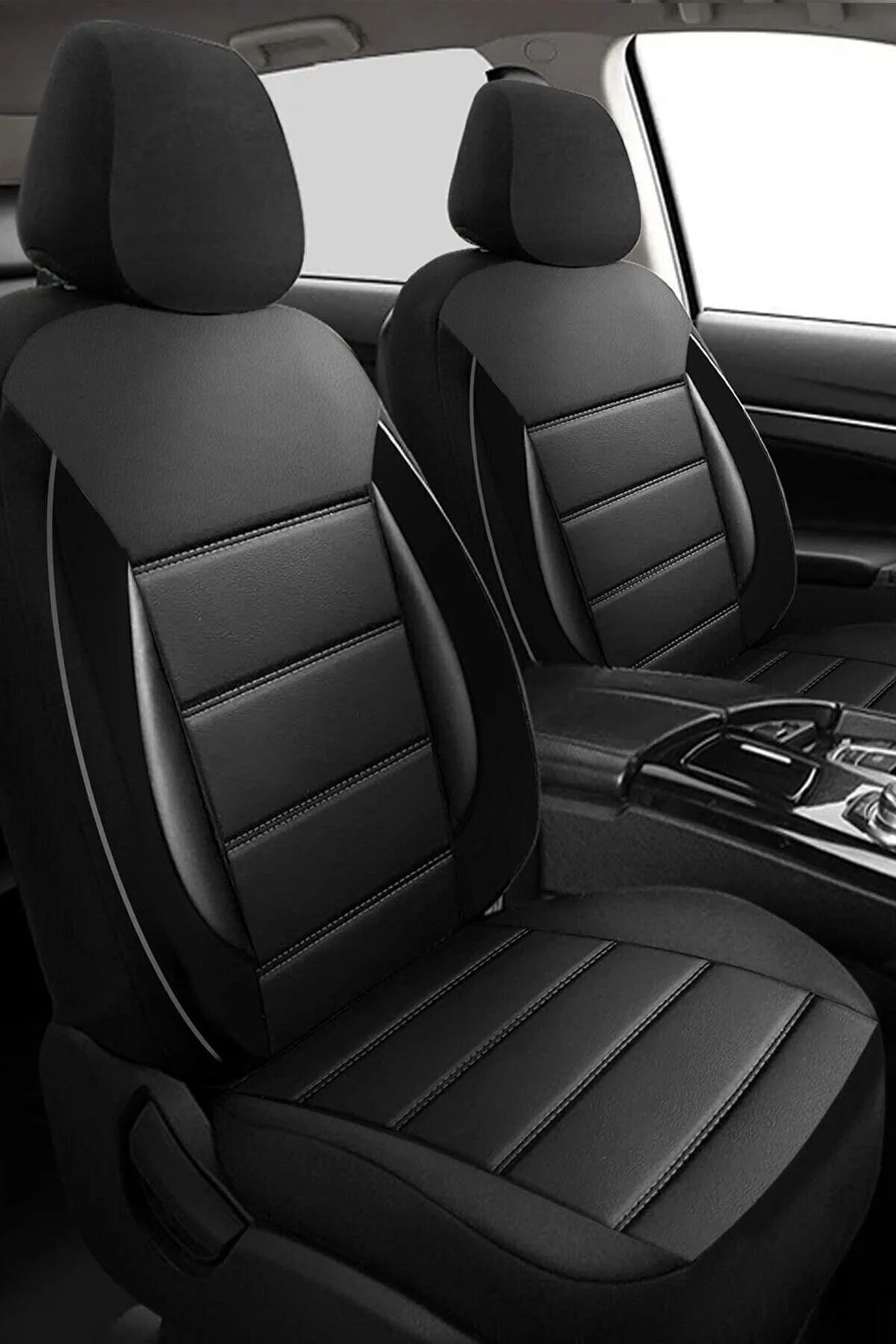 Fiat Fiorino 2007 Ve Sonrası Sport Deri Koltuk Kılıfı Takımı Siya