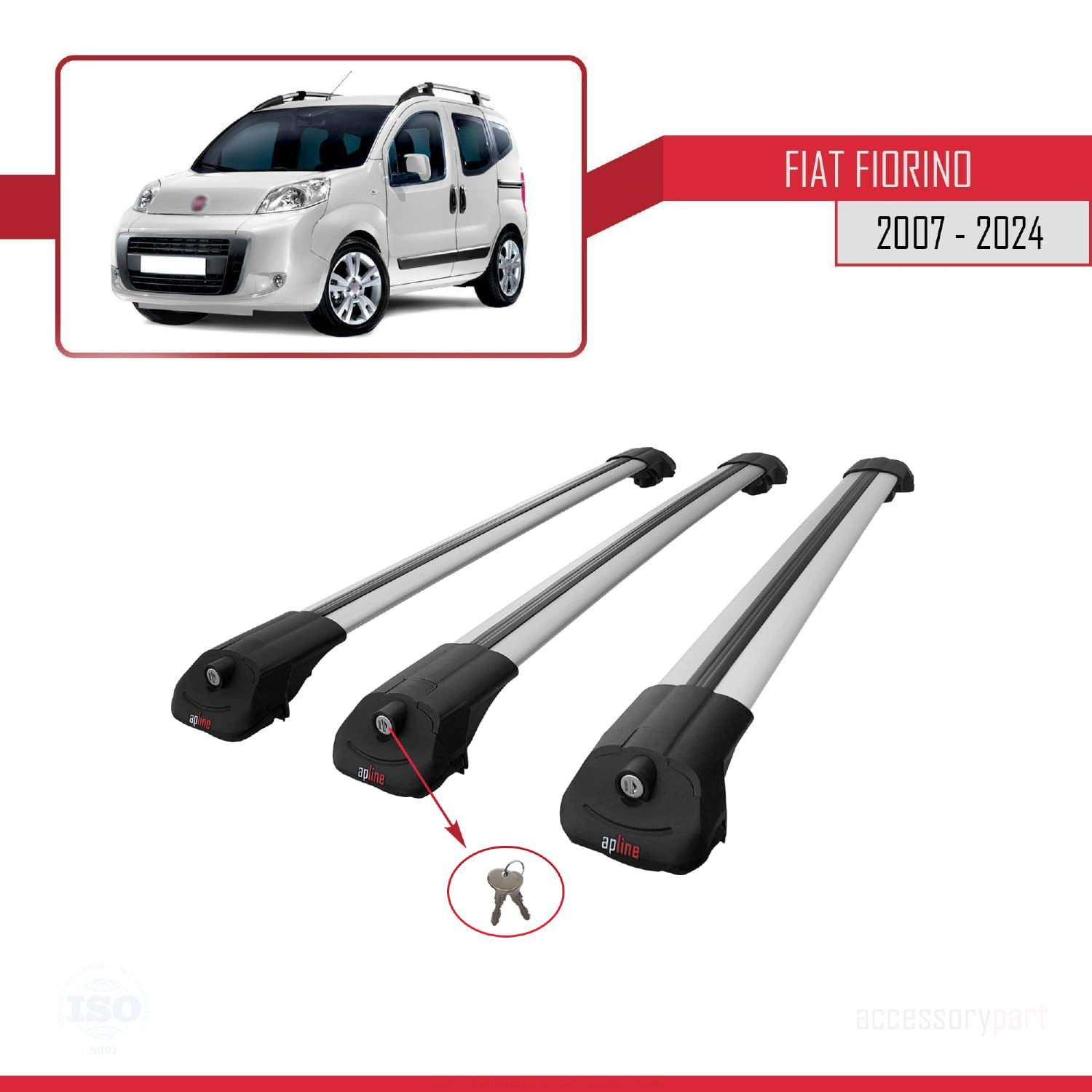 Fiat Fiorino 2007 ve Sonrası ile uyumlu ACE-1 Ara Atkı Tavan Barı