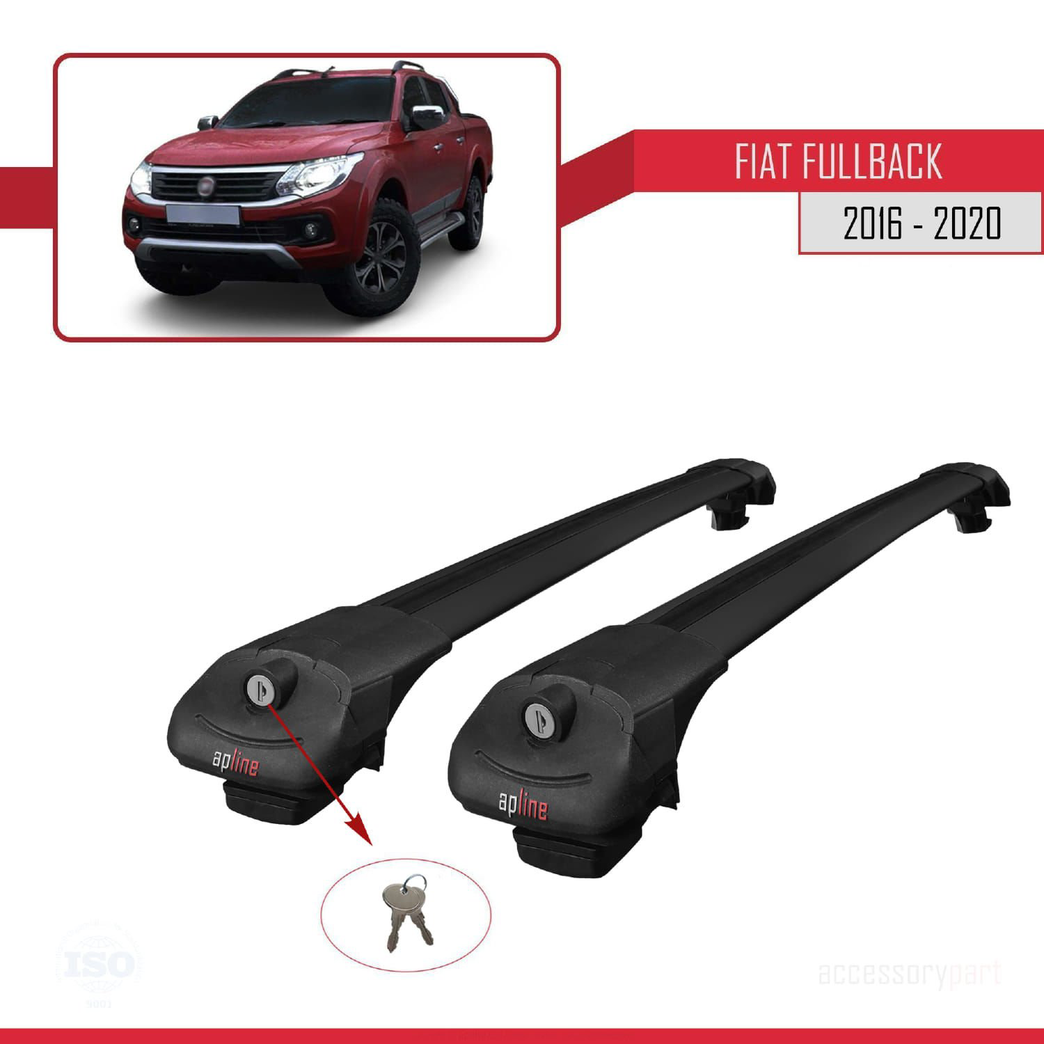 Fiat Fullback 2016-2020 Arası ile uyumlu ACE-1 Ara Atkı Tavan Bar