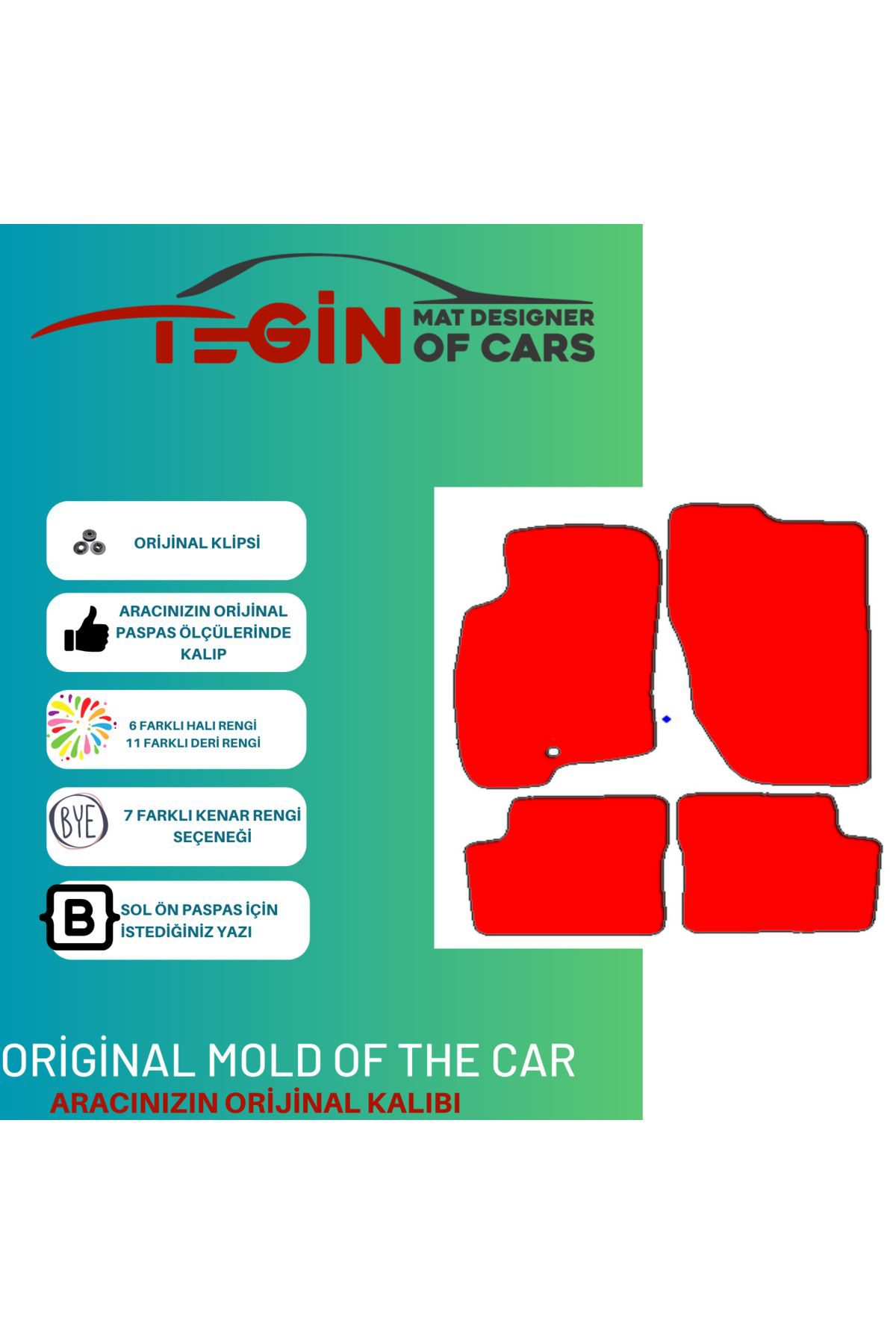 Fiat Grande Punto 2005 Ve Sonrası Prime Siyah Kırmızı Deri Kırmız