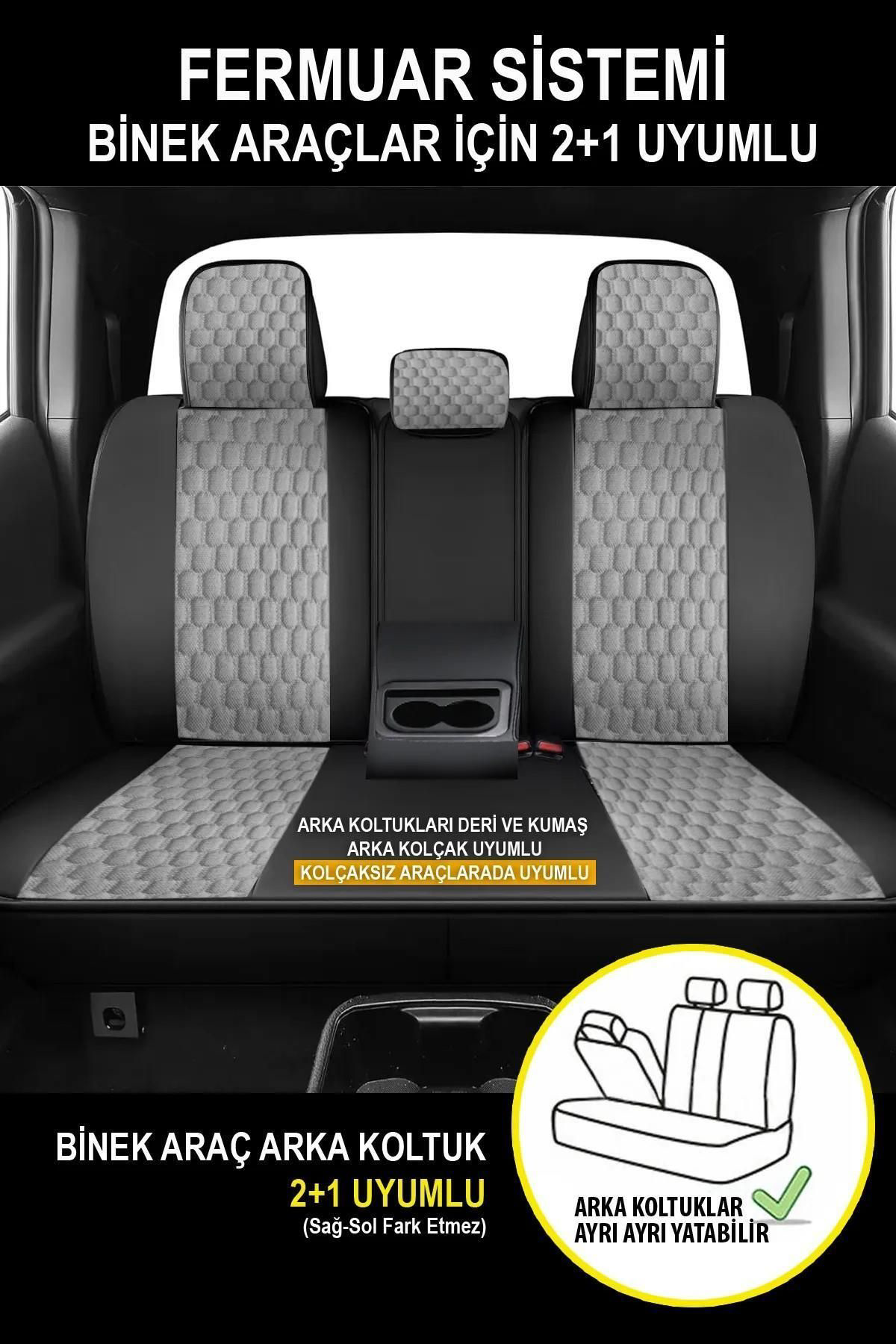 FIAT GRANDE PUNTO 2006-2009Uyumlu Oto Koltuk Kılıfı Platinium Ser