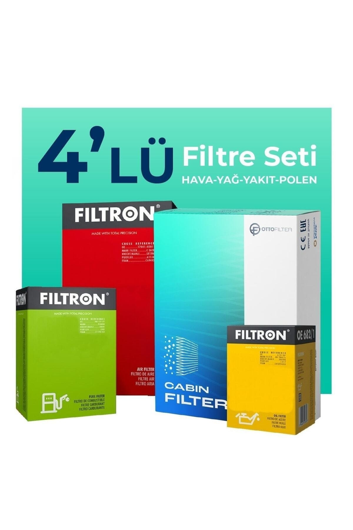 Filtron Fiat Linea 1.6 Dizel 105 Hp Uyumlu Filtre Bakım Seti (2009-2017)