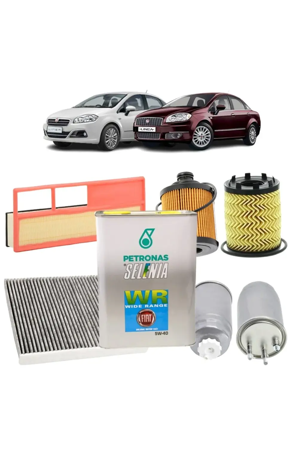 Fiat Linea 4plus Karbon Filtre Bakım Seti Euro 4 1.3 Jtd Multijet