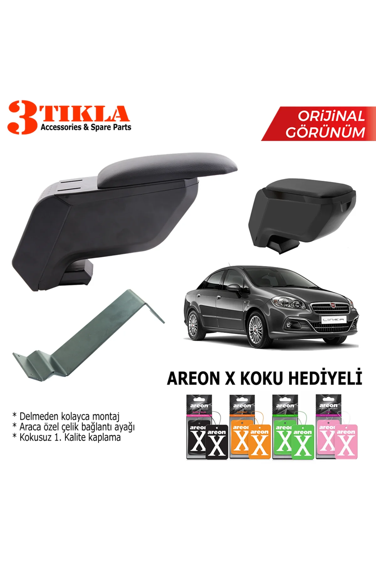 Fiat Linea Araca Özel Delmesiz Çelik Ayaklı Siyah Kolçak Areon X Fiat Linea Araca Özel Delmesiz Çelik Ayaklı Siyah Kolçak Areon X