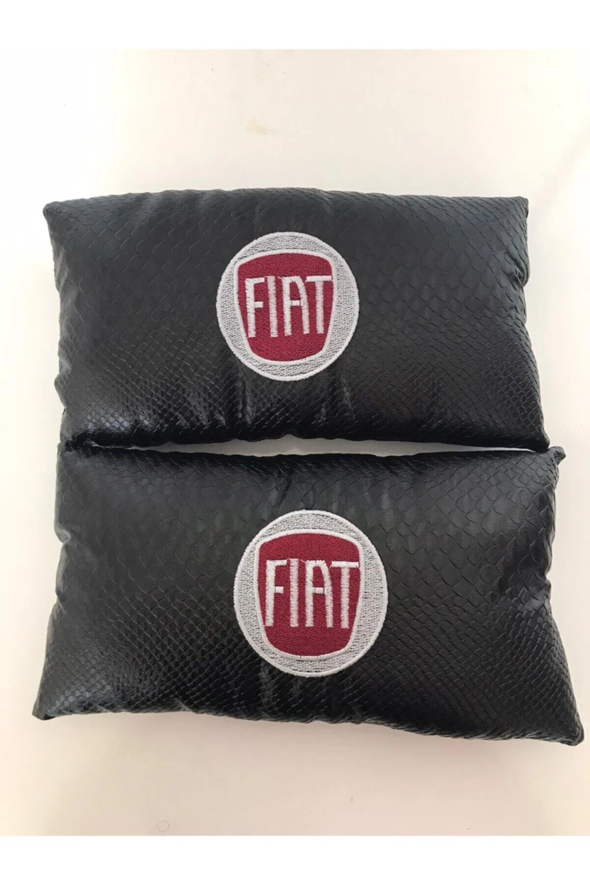 Fiat Nakışlı Egea Linea Deri 1 Çift Boyun Yastık Ve 1 Çift Kemer Pedi - Görsel 3