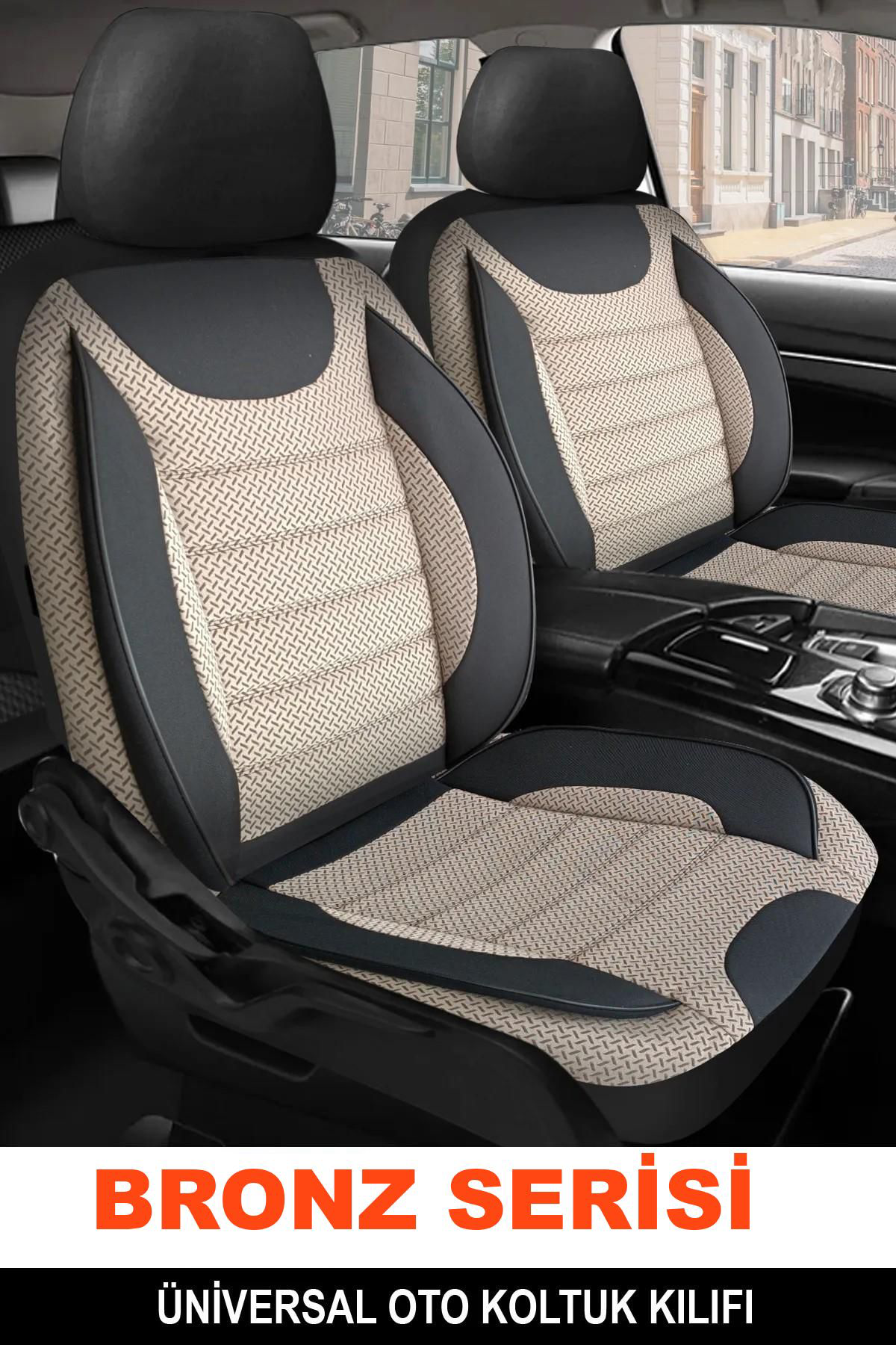 FIAT PALIO 2012-2020Uyumlu Oto Koltuk Kılıfı Bronz Serisi - Bej