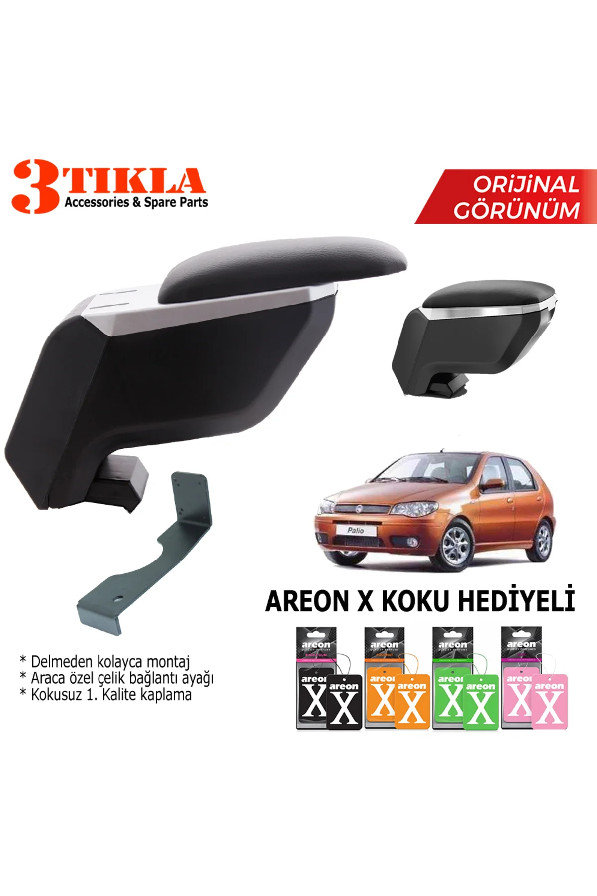 Fiat Palio Araca Özel Delmesiz Çelik Ayaklı Siyah-Gri Kolçak Areo Fiat Palio Araca Özel Delmesiz Çelik Ayaklı Siyah-Gri Kolçak Areo
