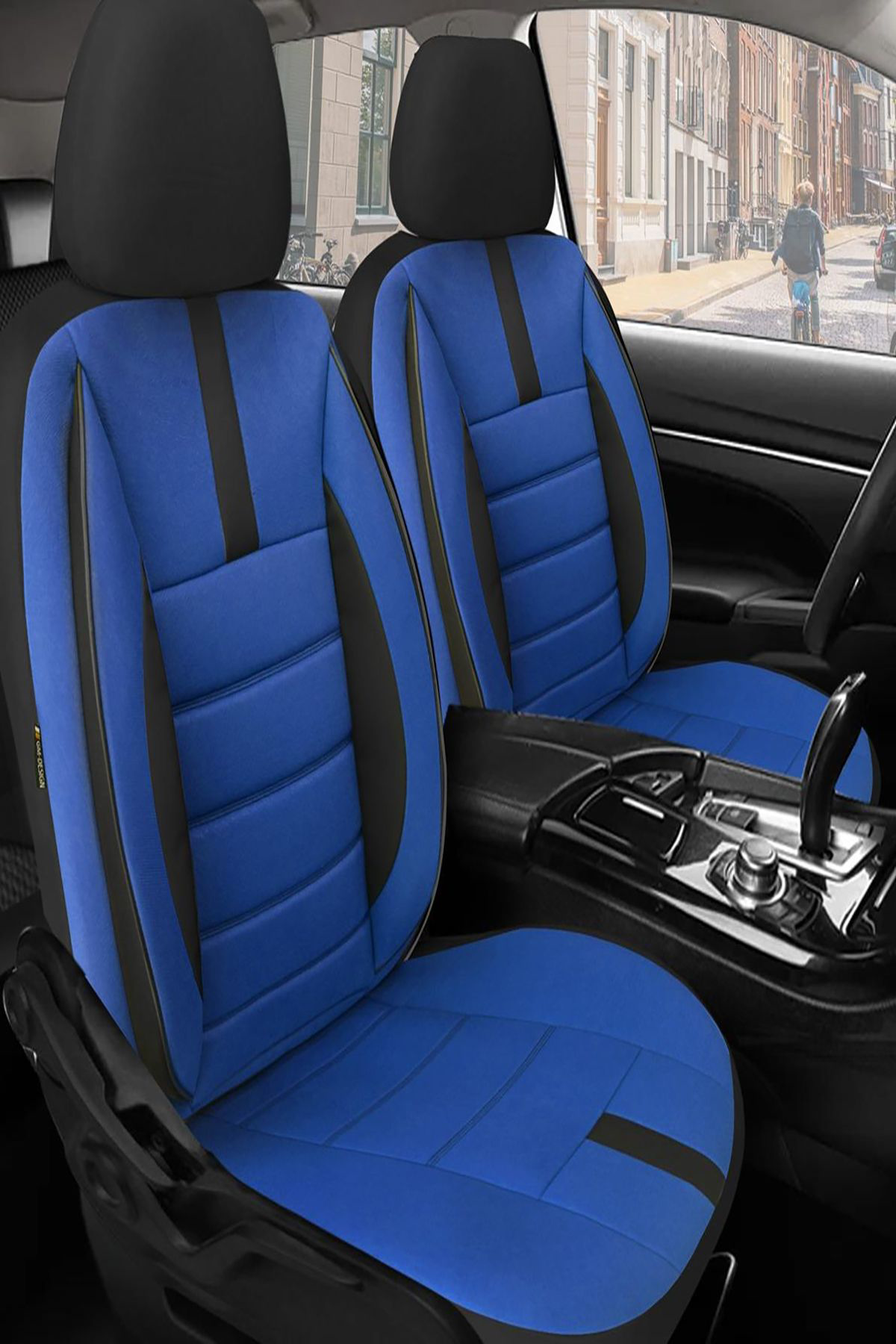 Dgnl Fiat Panda 2012-Uyumlu Oto Koltuk Kilifi Mirage Serisi - Mavi