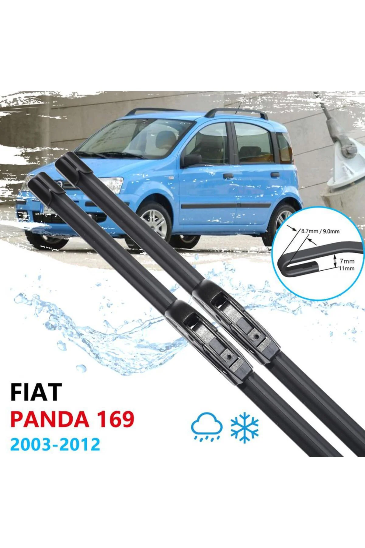 FİAT PANDA ÖN CAM MUZ SİLECEK TAKIMI 2003--2012